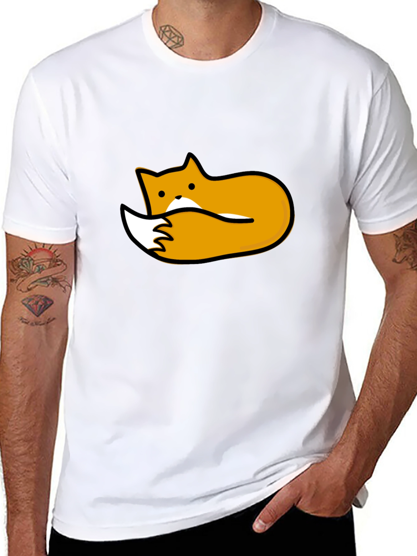 Black Fox Graphic Tee - Unisex Soft Cotton
