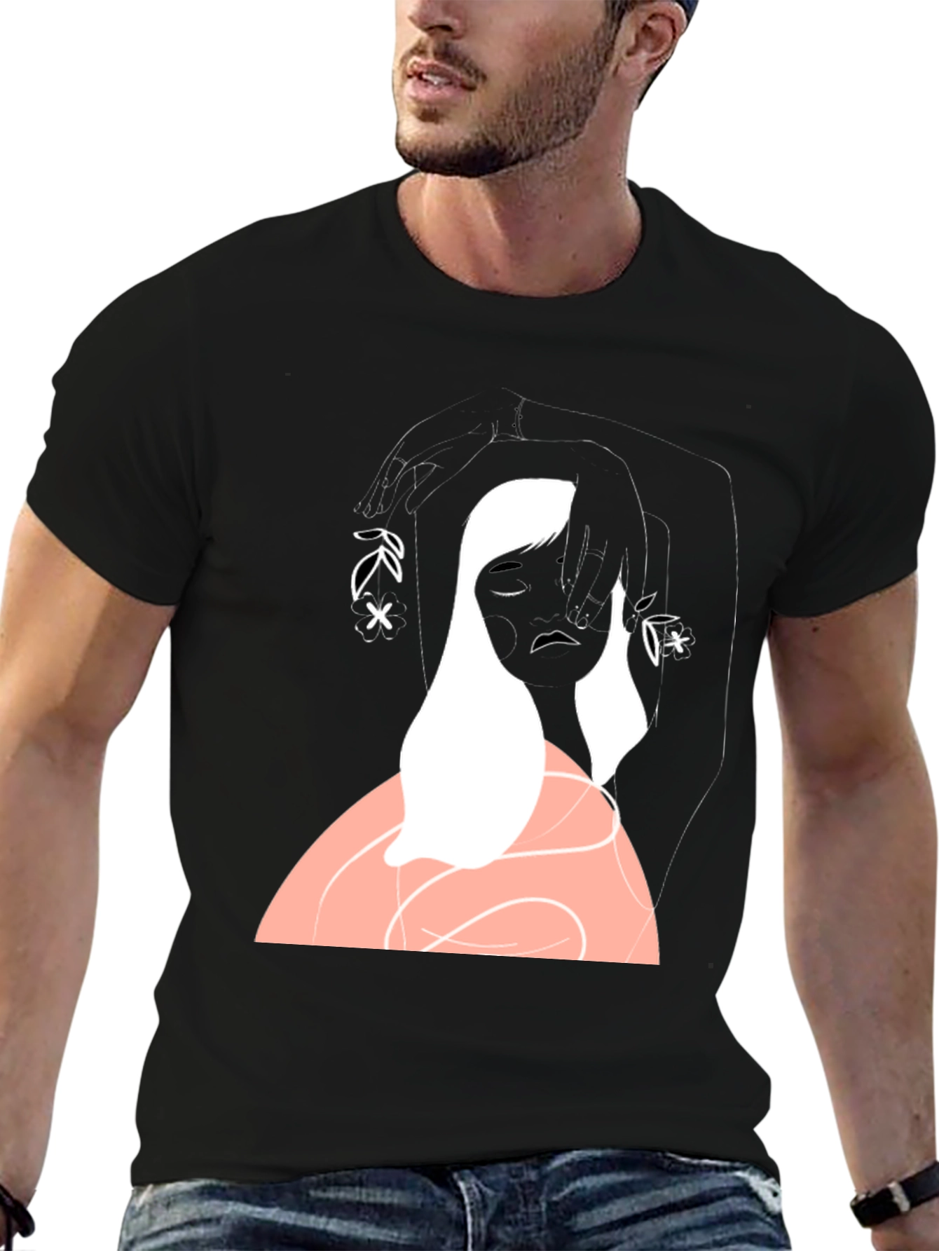 Artistic Graphic Print T-Shirt - Unique Design