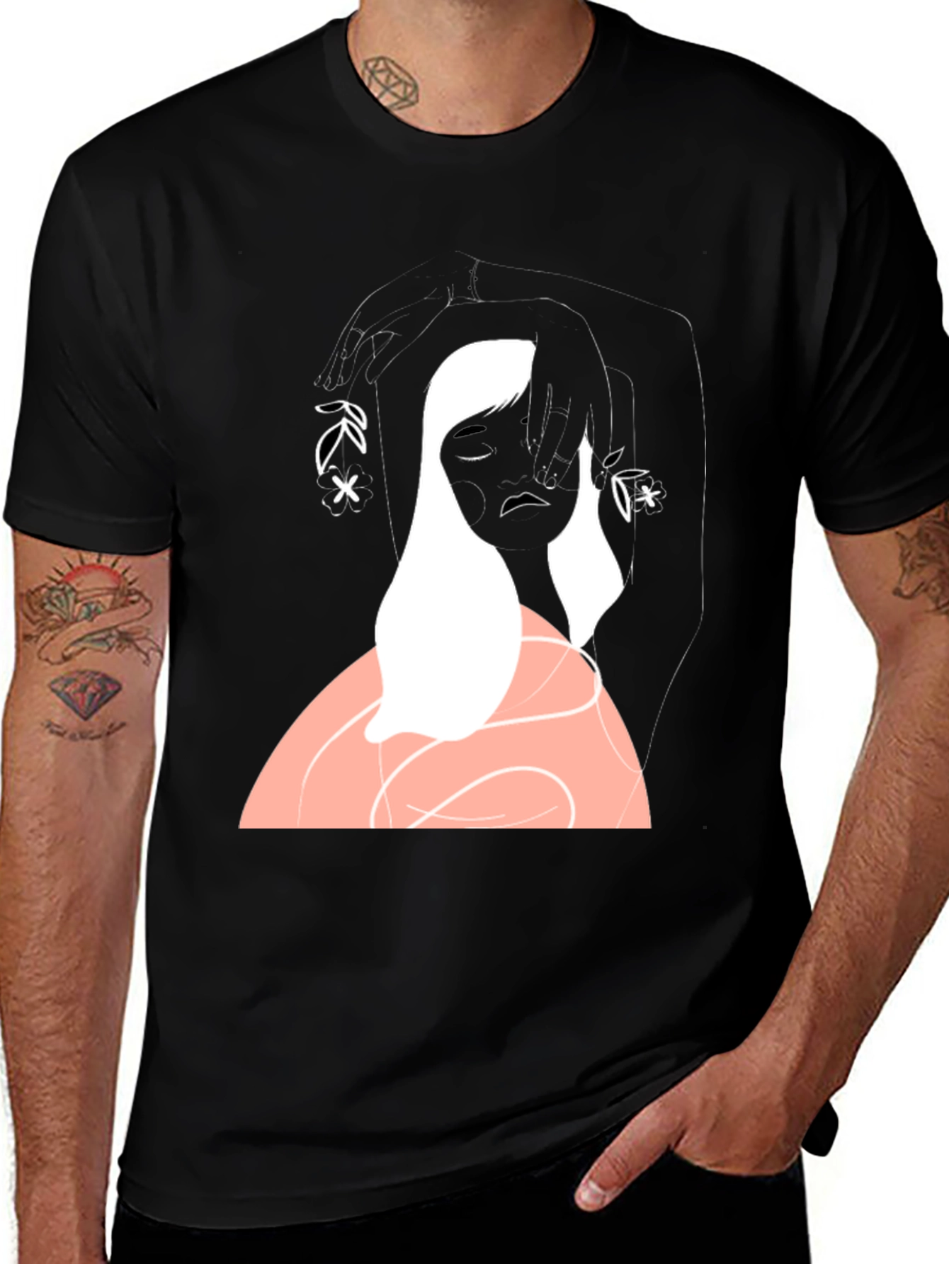Artistic Graphic Print T-Shirt - Unique Design