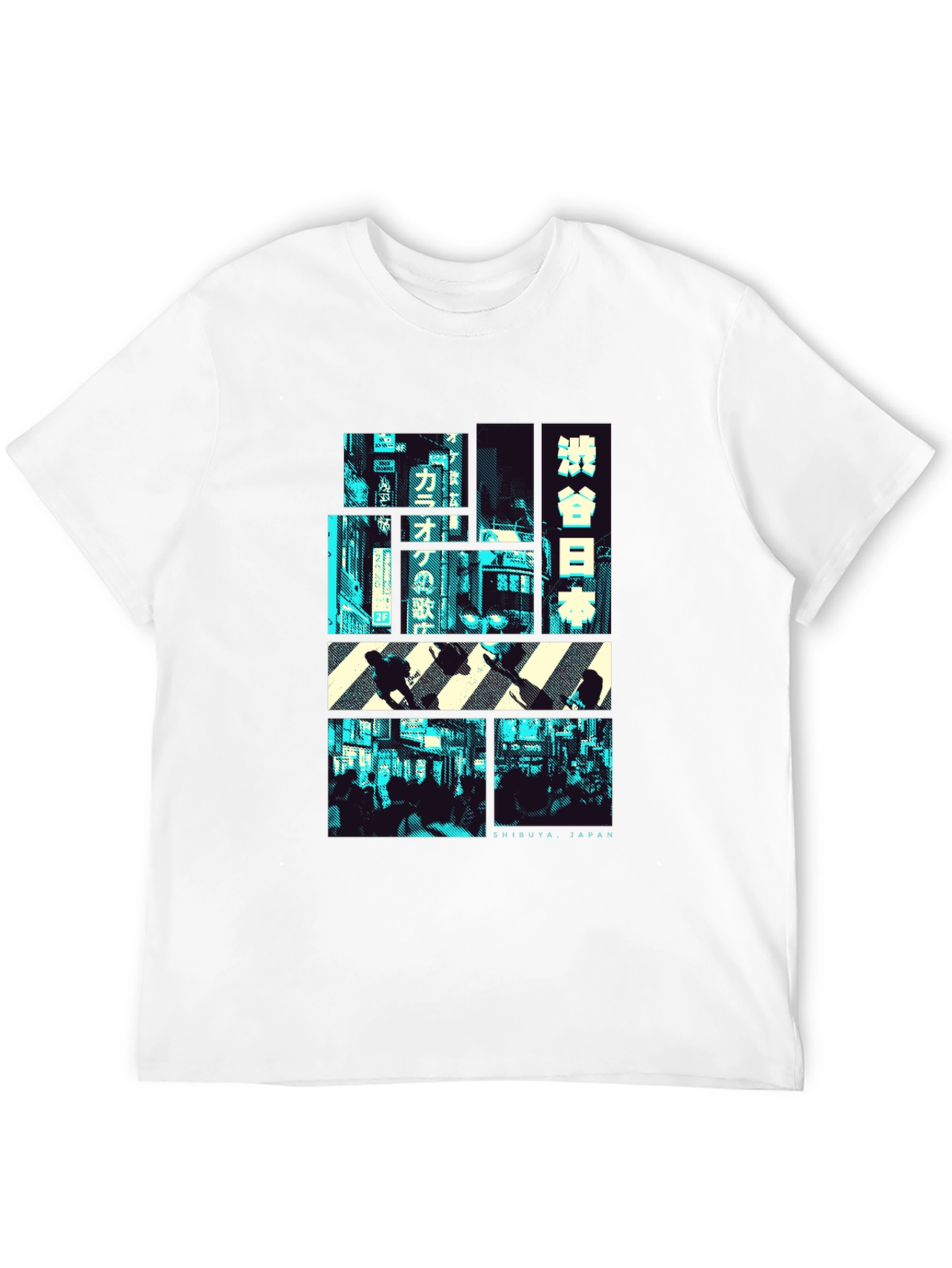 Shibuya Japan Graphic Print Black T-Shirt