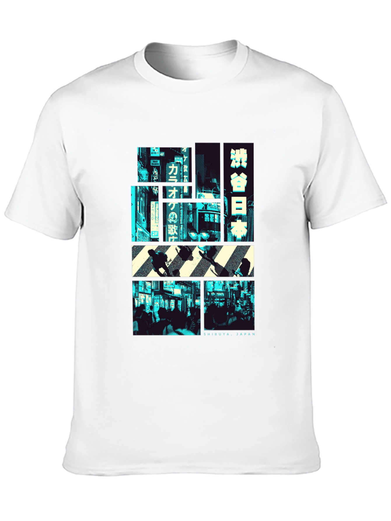 Shibuya Japan Graphic Print Black T-Shirt
