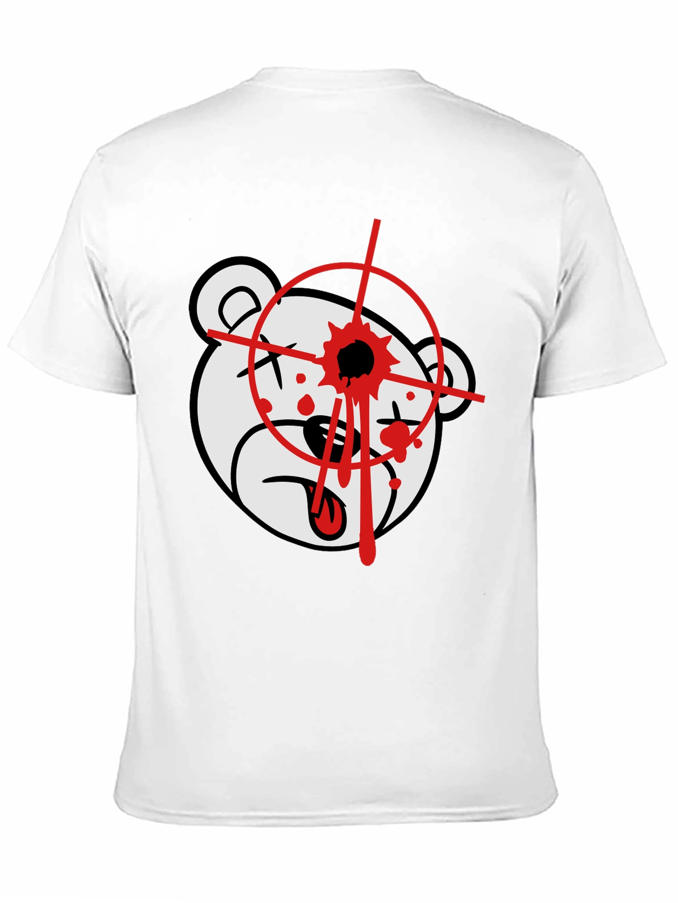 Edgy Bear Graphic T-Shirt - Black