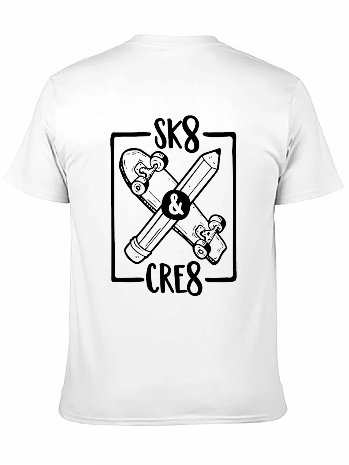 Sk8 & Create Graphic Tee - Black Casual Shirt