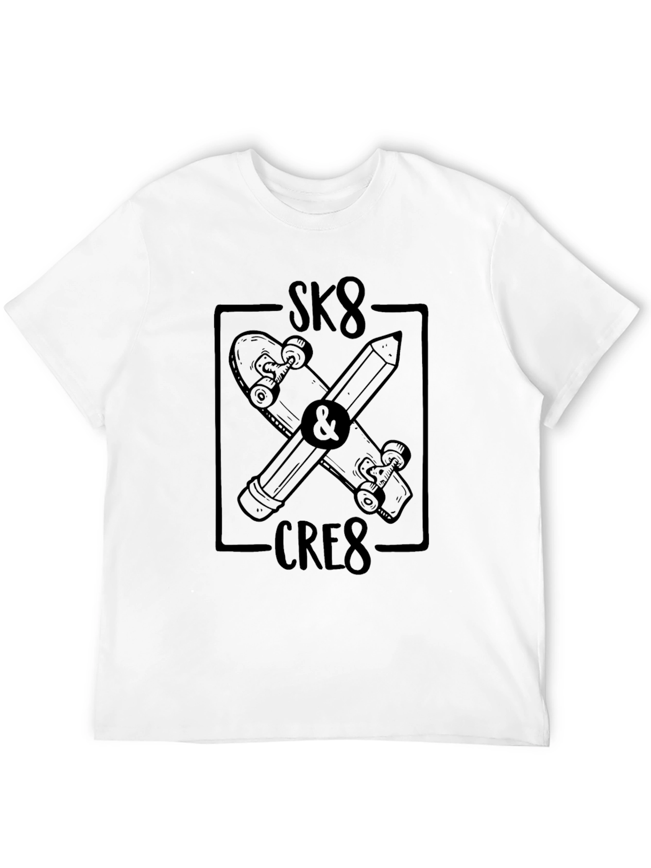 Sk8 & Create Graphic Tee - Black Casual Shirt