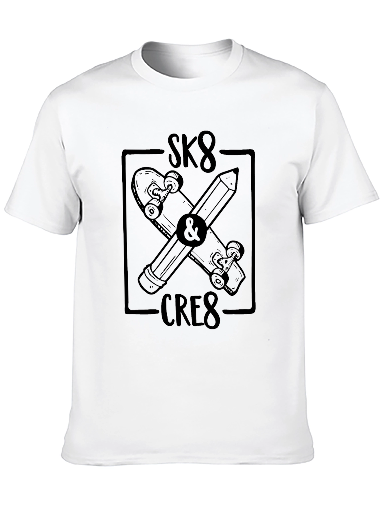 Sk8 & Create Graphic Tee - Black Casual Shirt