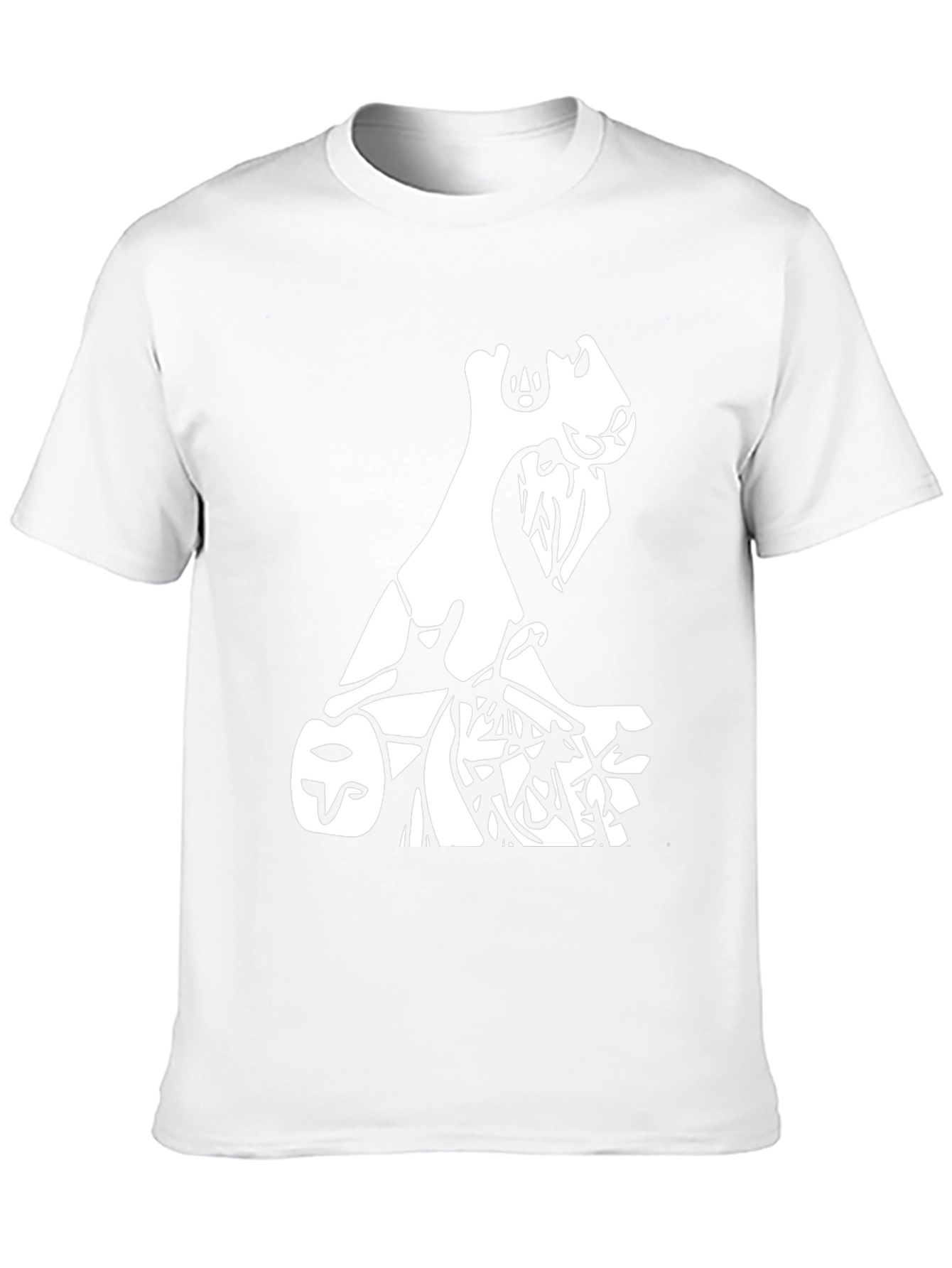 Abstract Art Graphic Tee - Black Casual T-Shirt