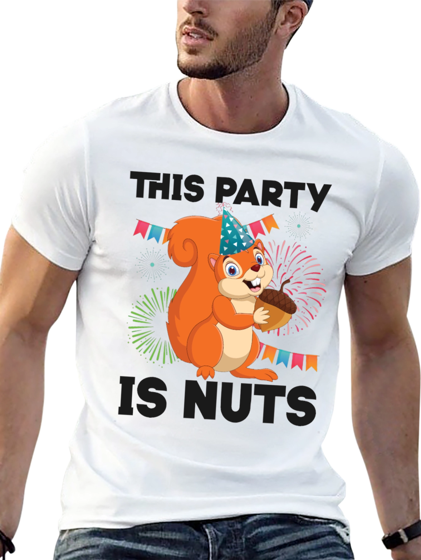 This Party is Nuts T-Shirt with Squirrel