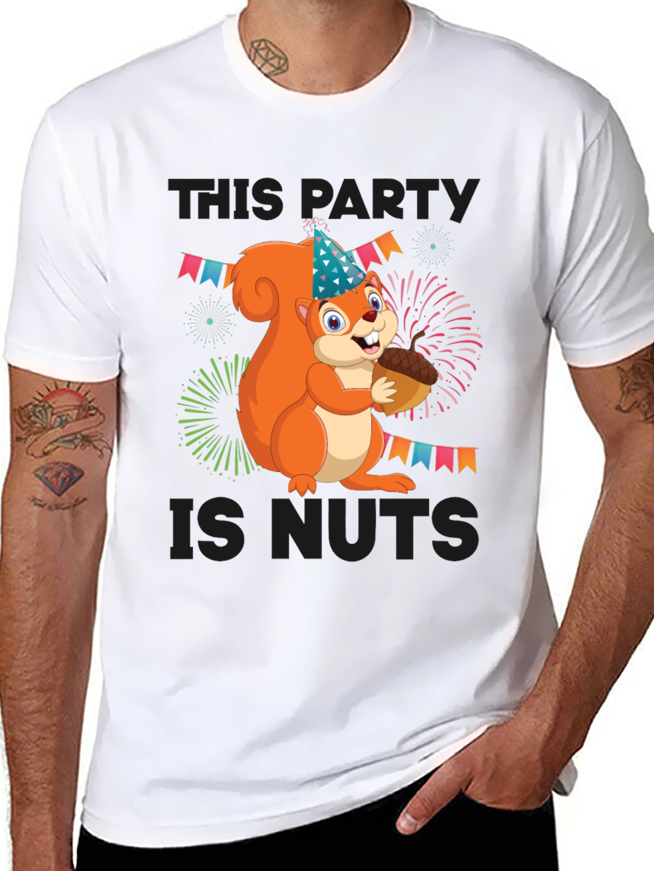 This Party is Nuts T-Shirt with Squirrel