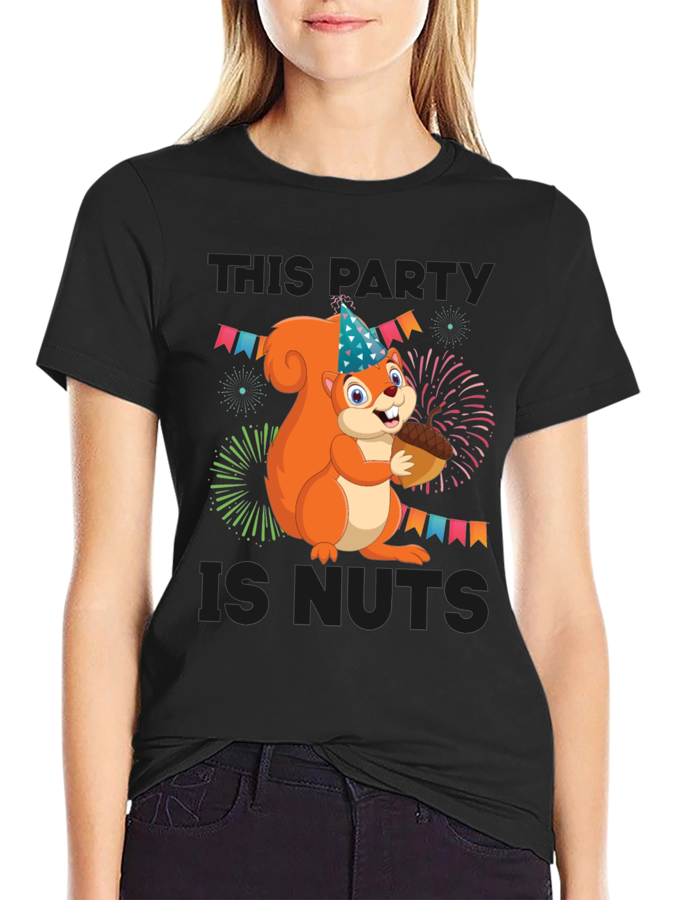 This Party is Nuts T-Shirt with Squirrel