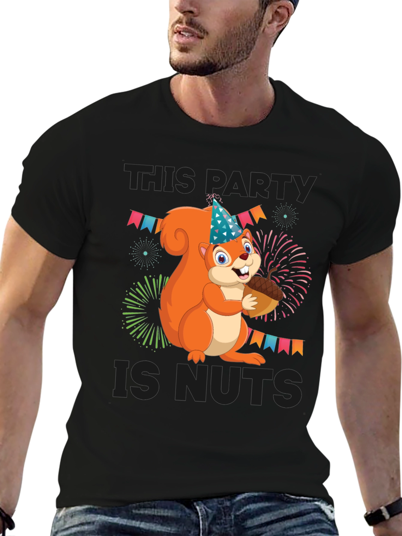 This Party is Nuts T-Shirt with Squirrel