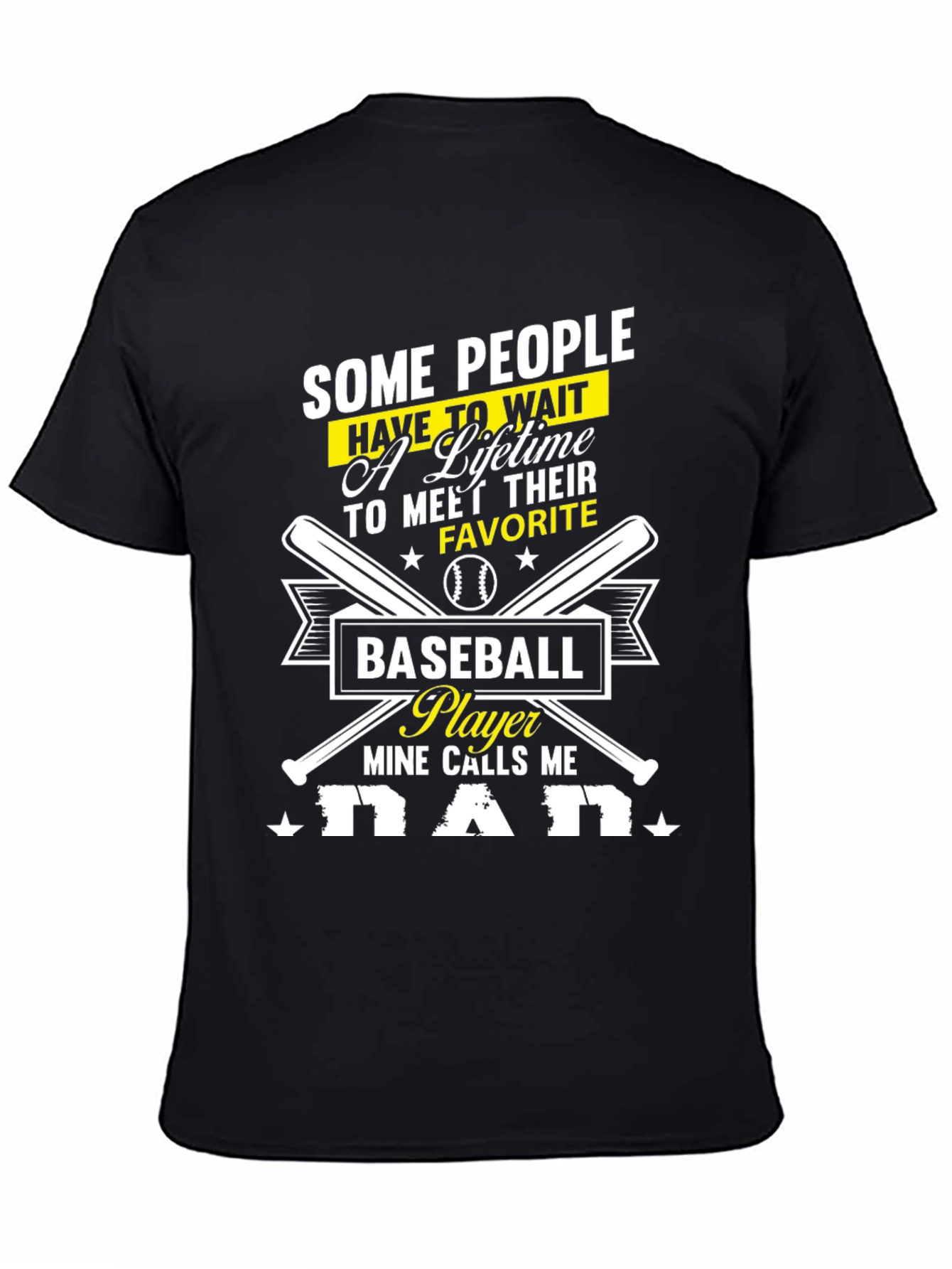 Baseball Dad T-Shirt - Mine Calls Me Dad