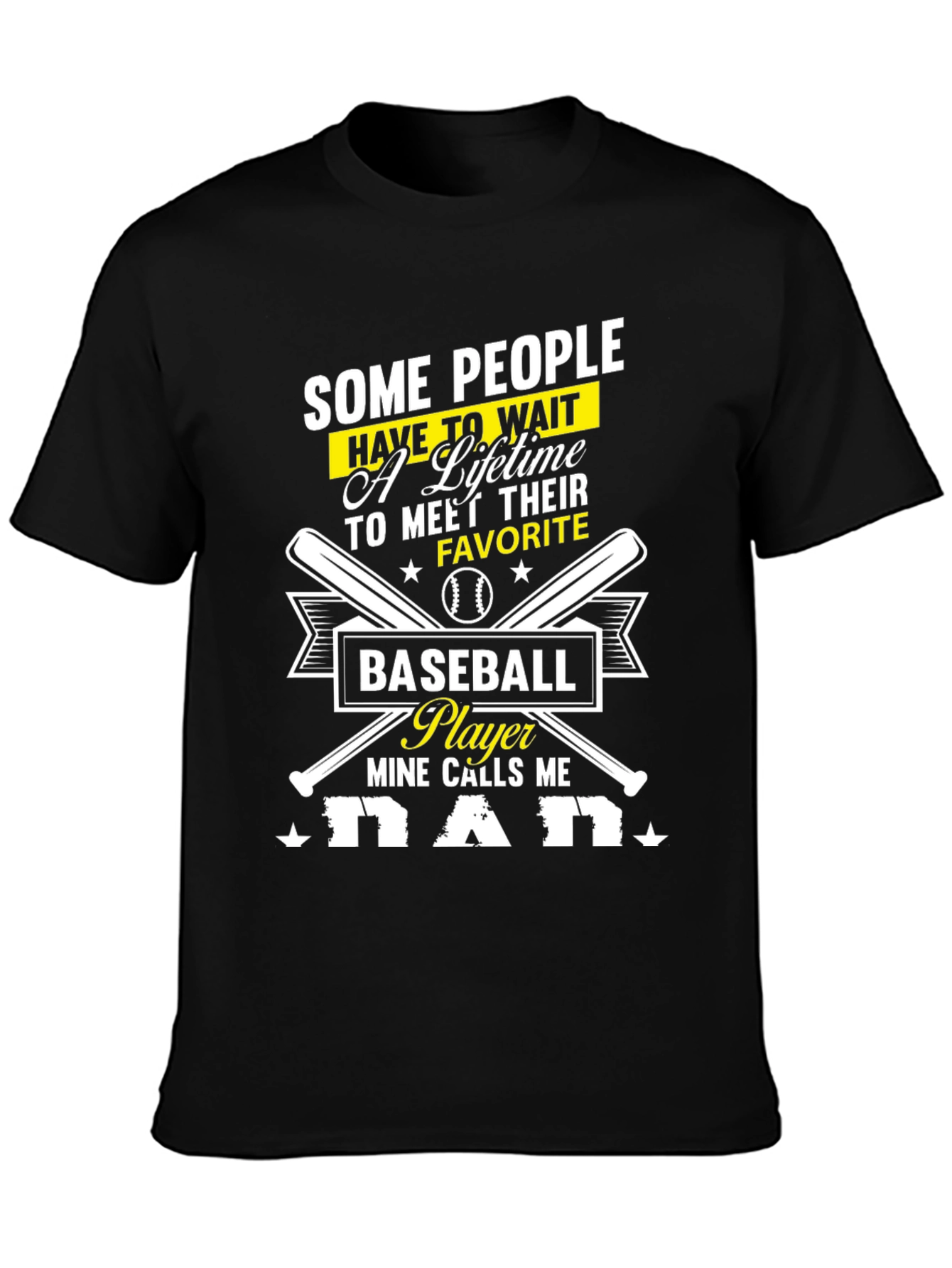Baseball Dad T-Shirt - Mine Calls Me Dad