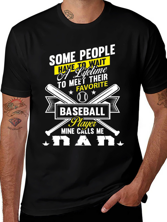 Baseball Dad T-Shirt - Mine Calls Me Dad