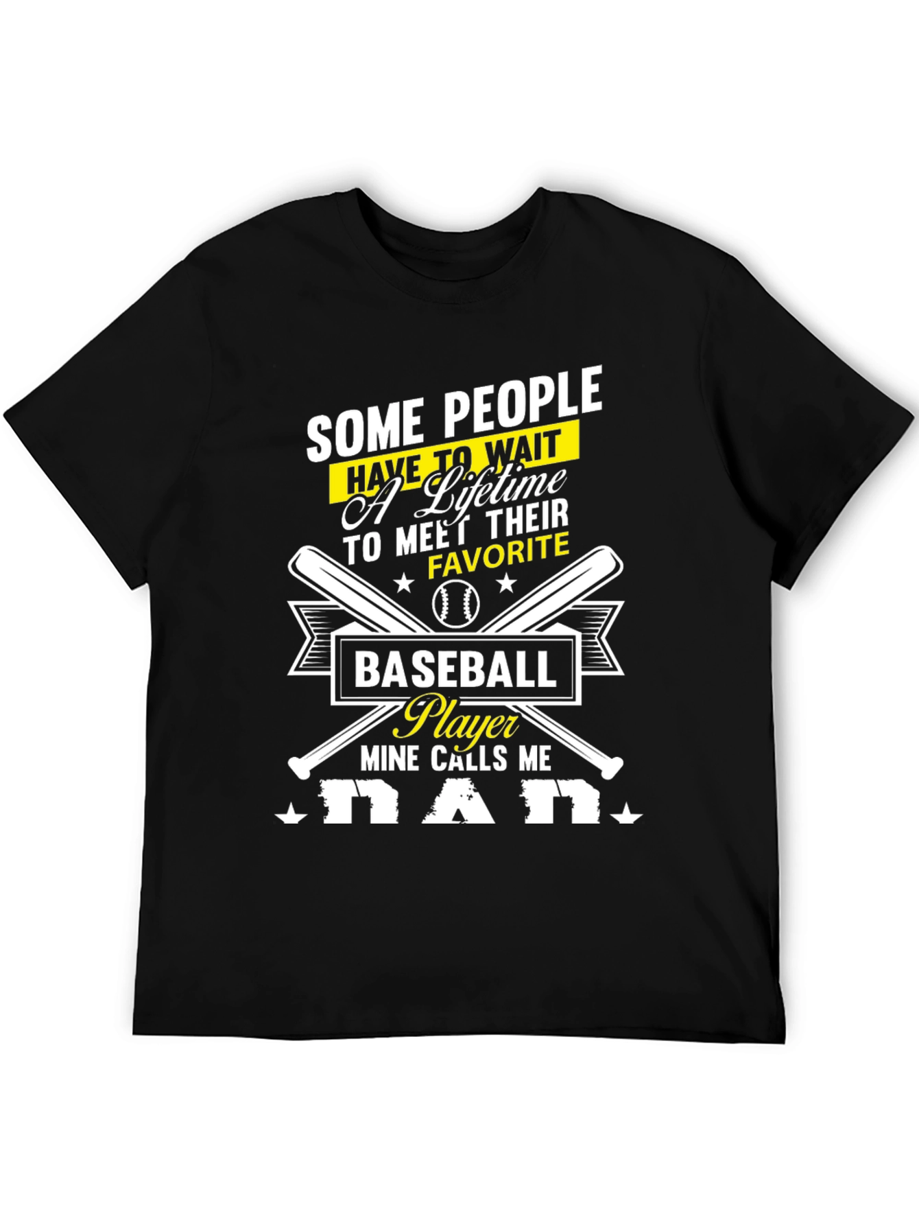 Baseball Dad T-Shirt - Mine Calls Me Dad