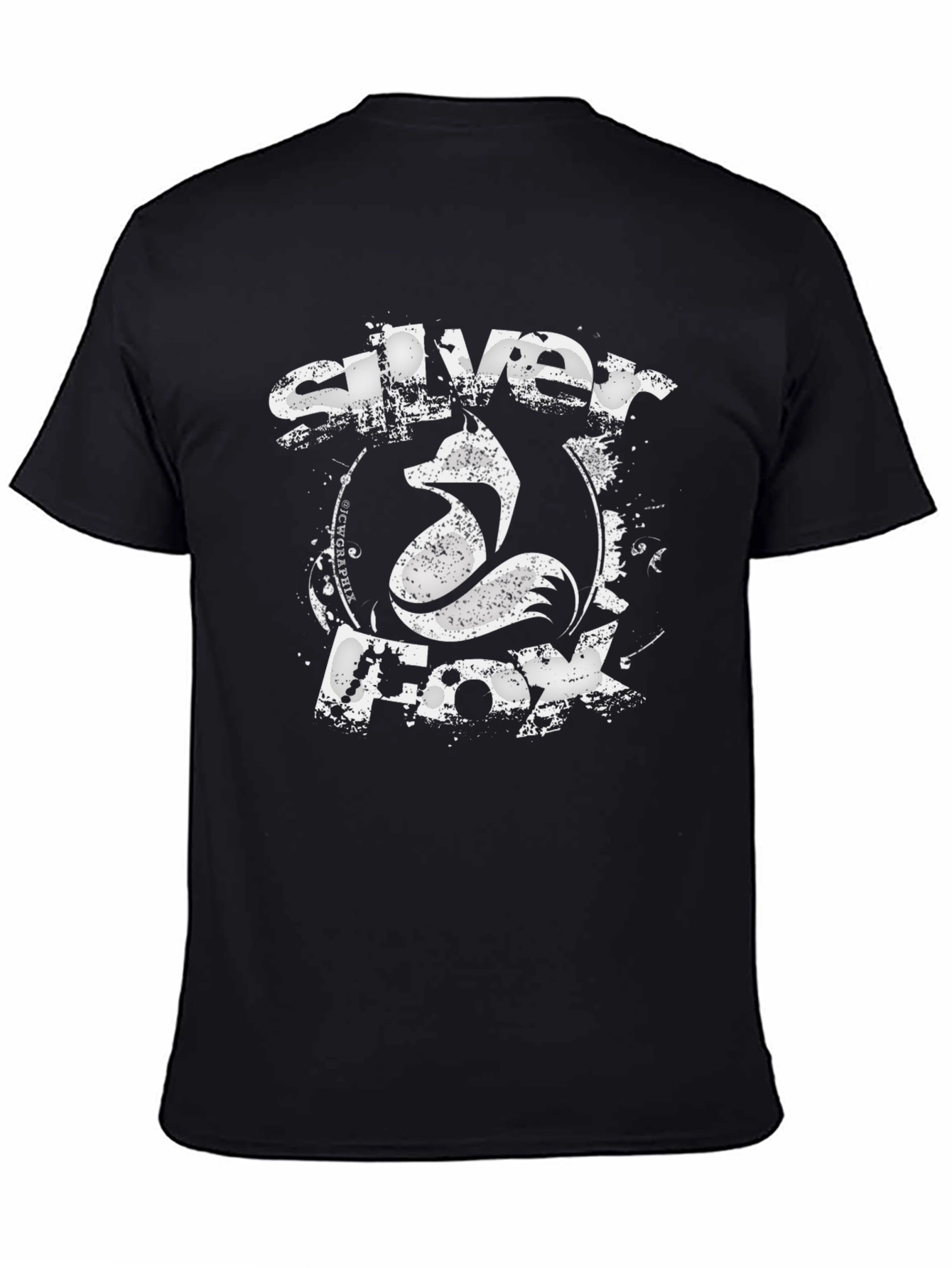 Silver Fox Graphic Tee - Mens Black T-Shirt