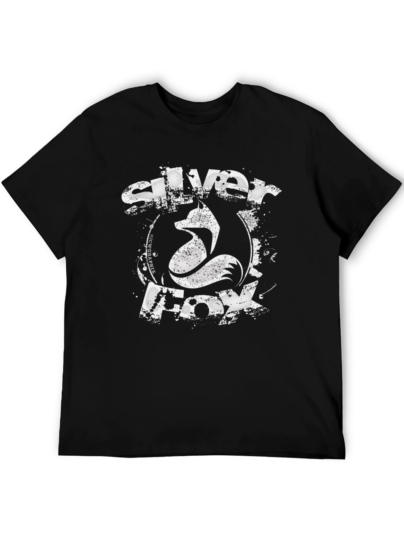 Silver Fox Graphic Tee - Mens Black T-Shirt