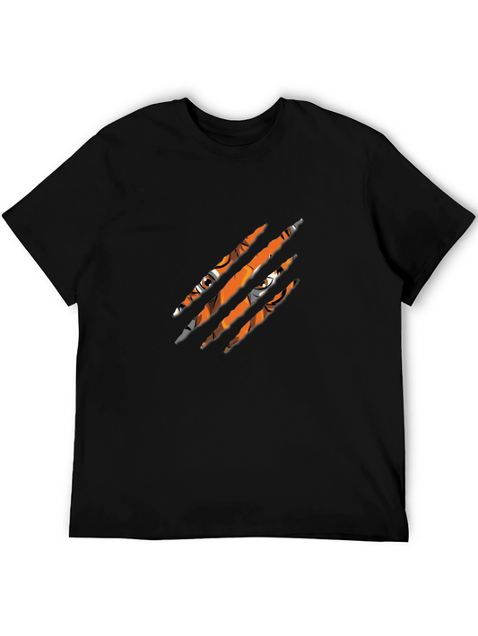 Mens Black Tiger Graphic Tee