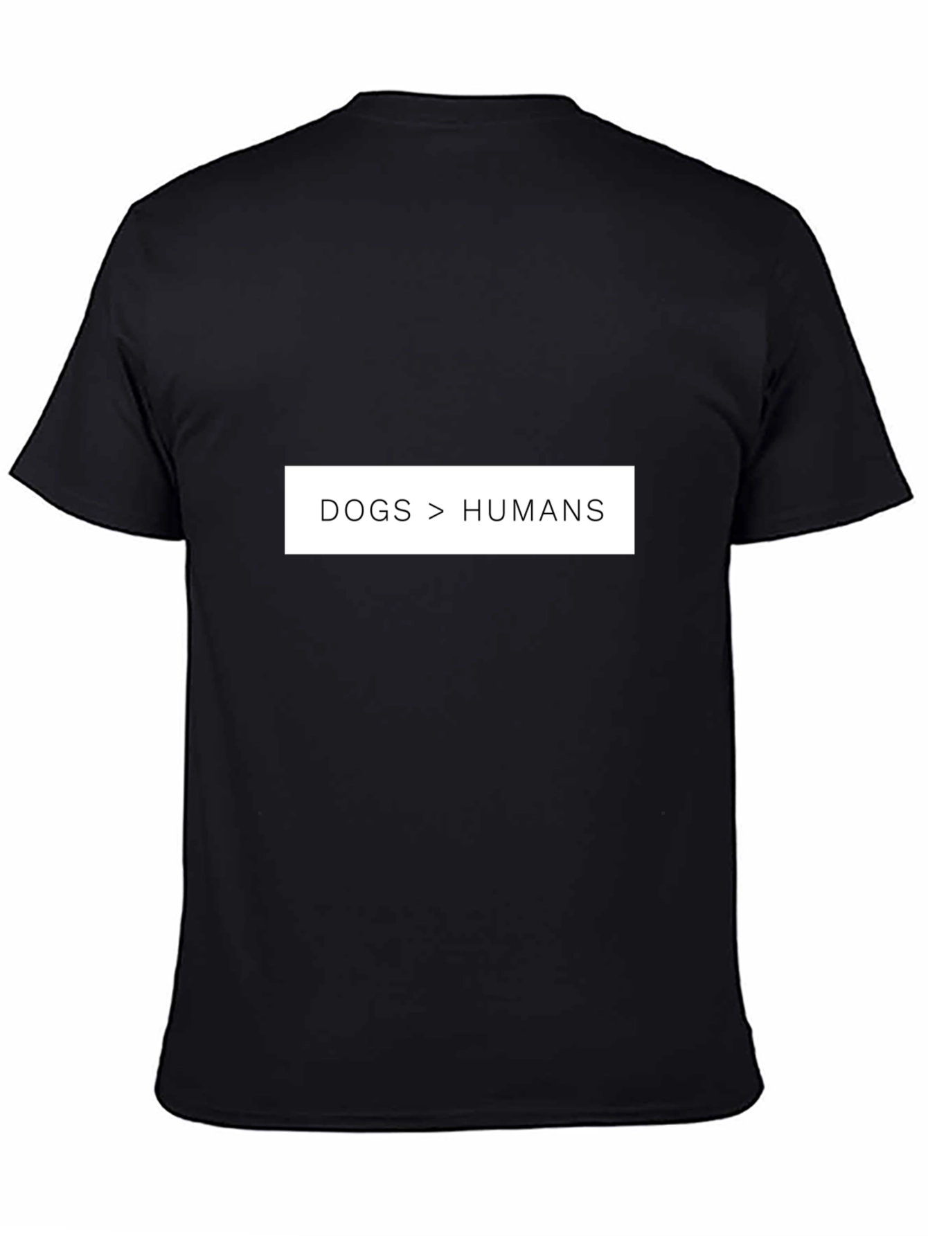 Dogs > Humans Graphic Tee - Black Cotton T-Shirt