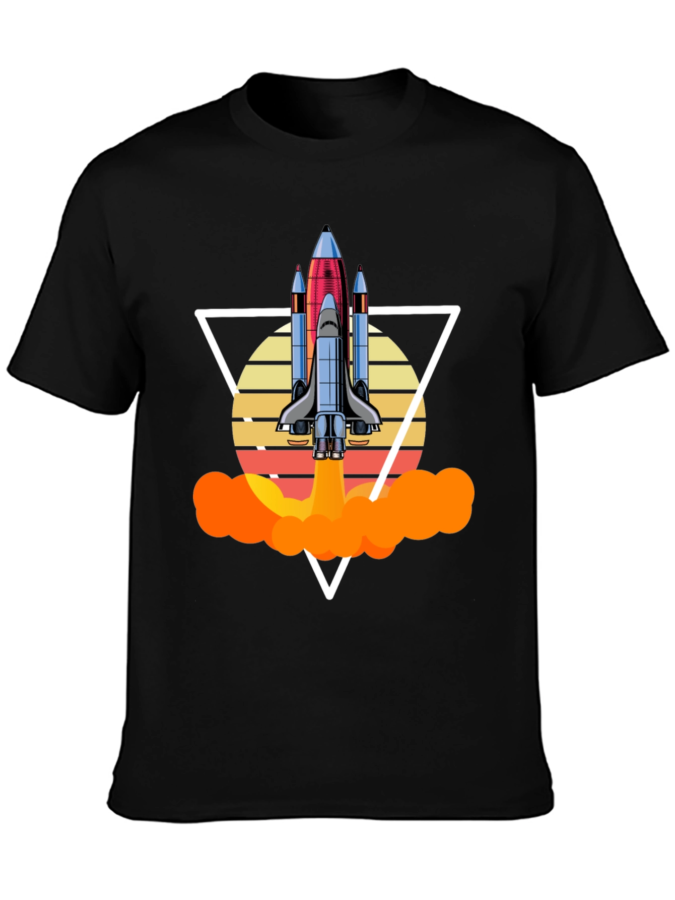 Retro Rocket Launch Graphic Tee