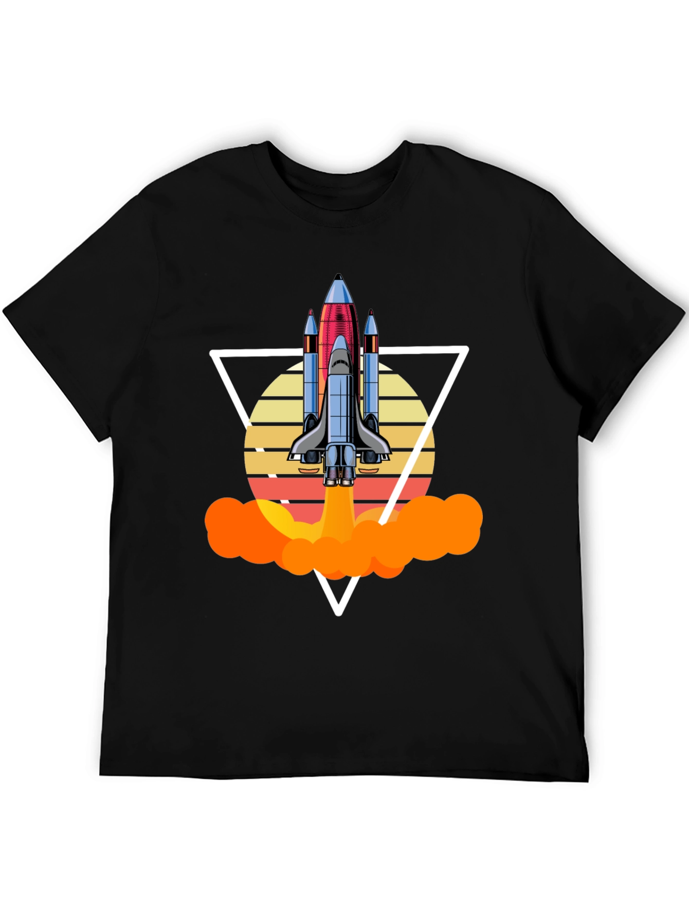 Retro Rocket Launch Graphic Tee