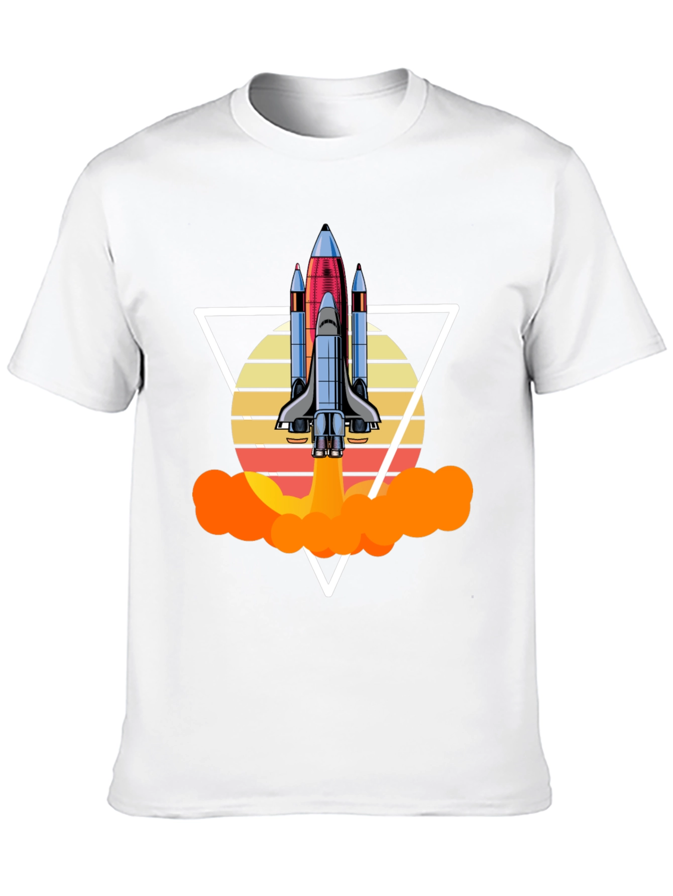Retro Rocket Launch Graphic Tee
