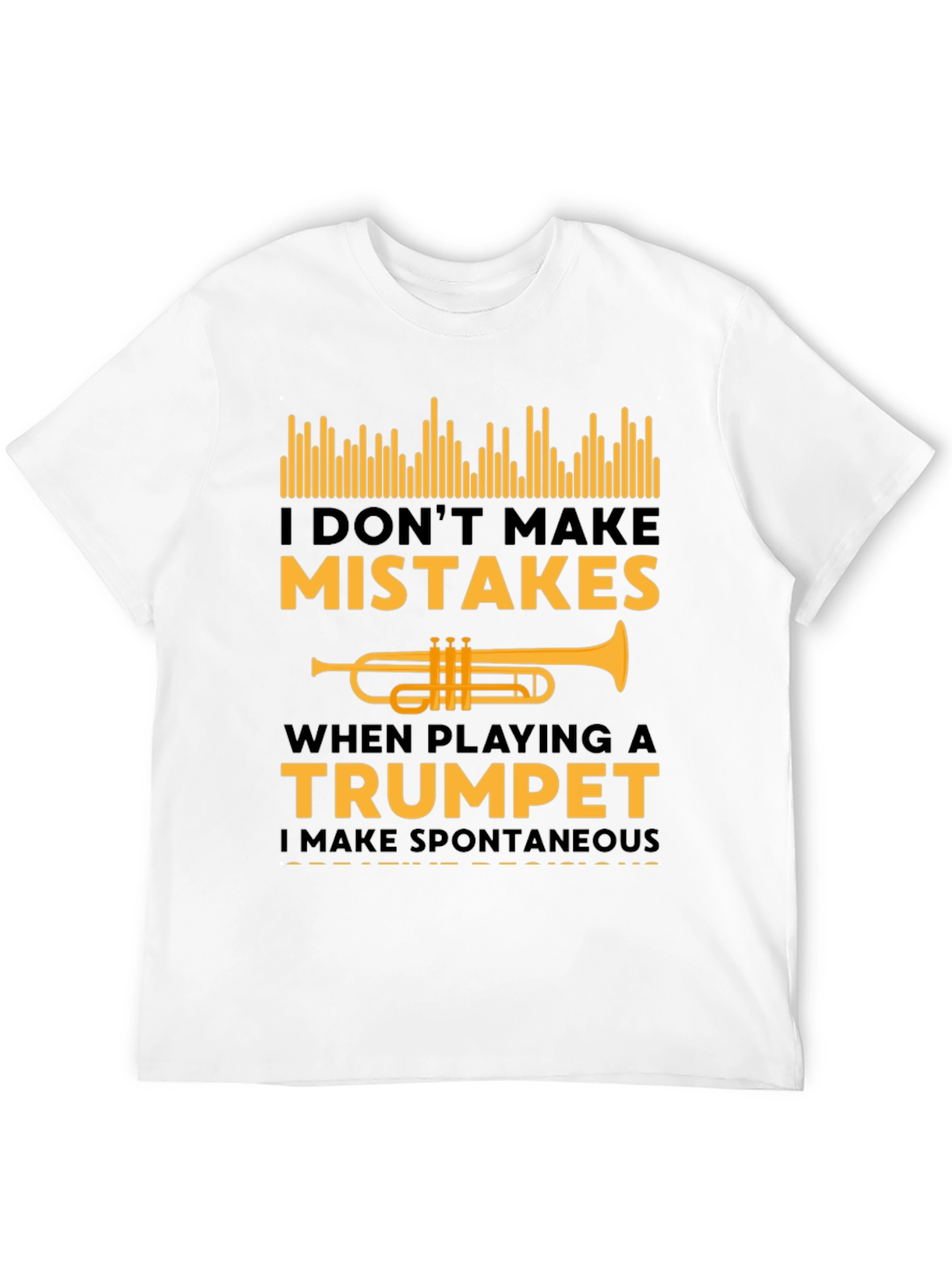 Trumpet Player Black T-Shirt - Spontaneous Notes