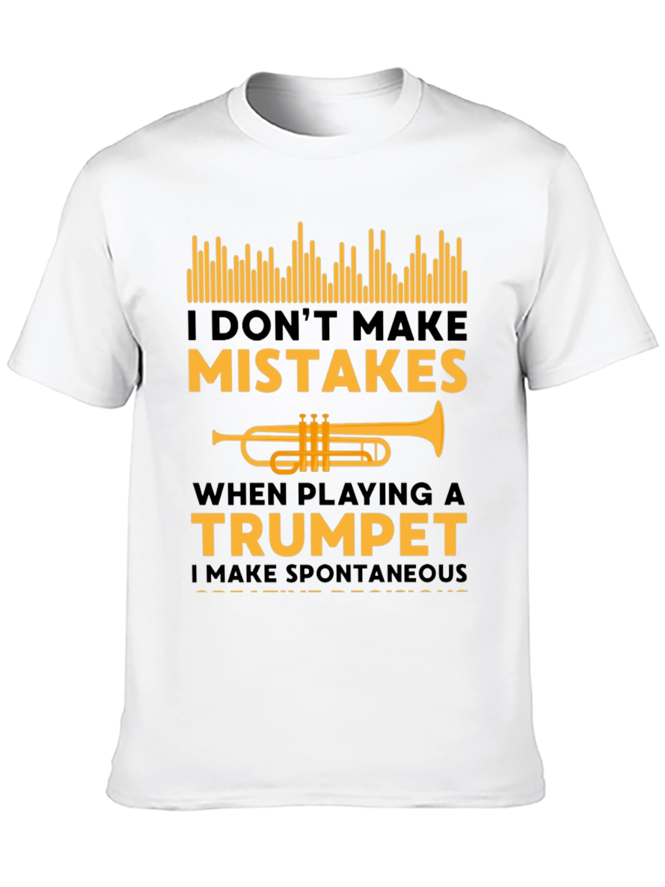 Trumpet Player Black T-Shirt - Spontaneous Notes