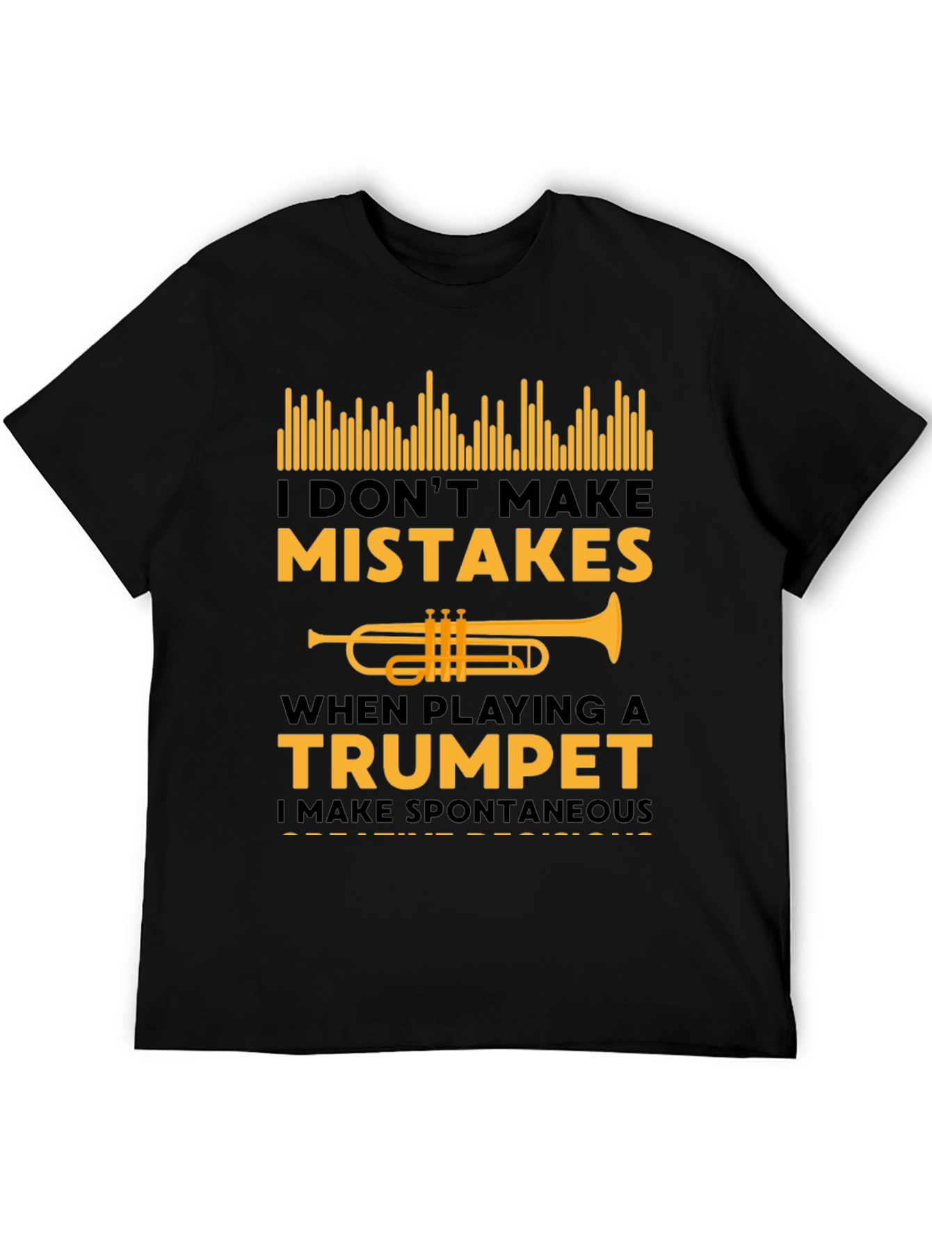 Trumpet Player Black T-Shirt - Spontaneous Notes