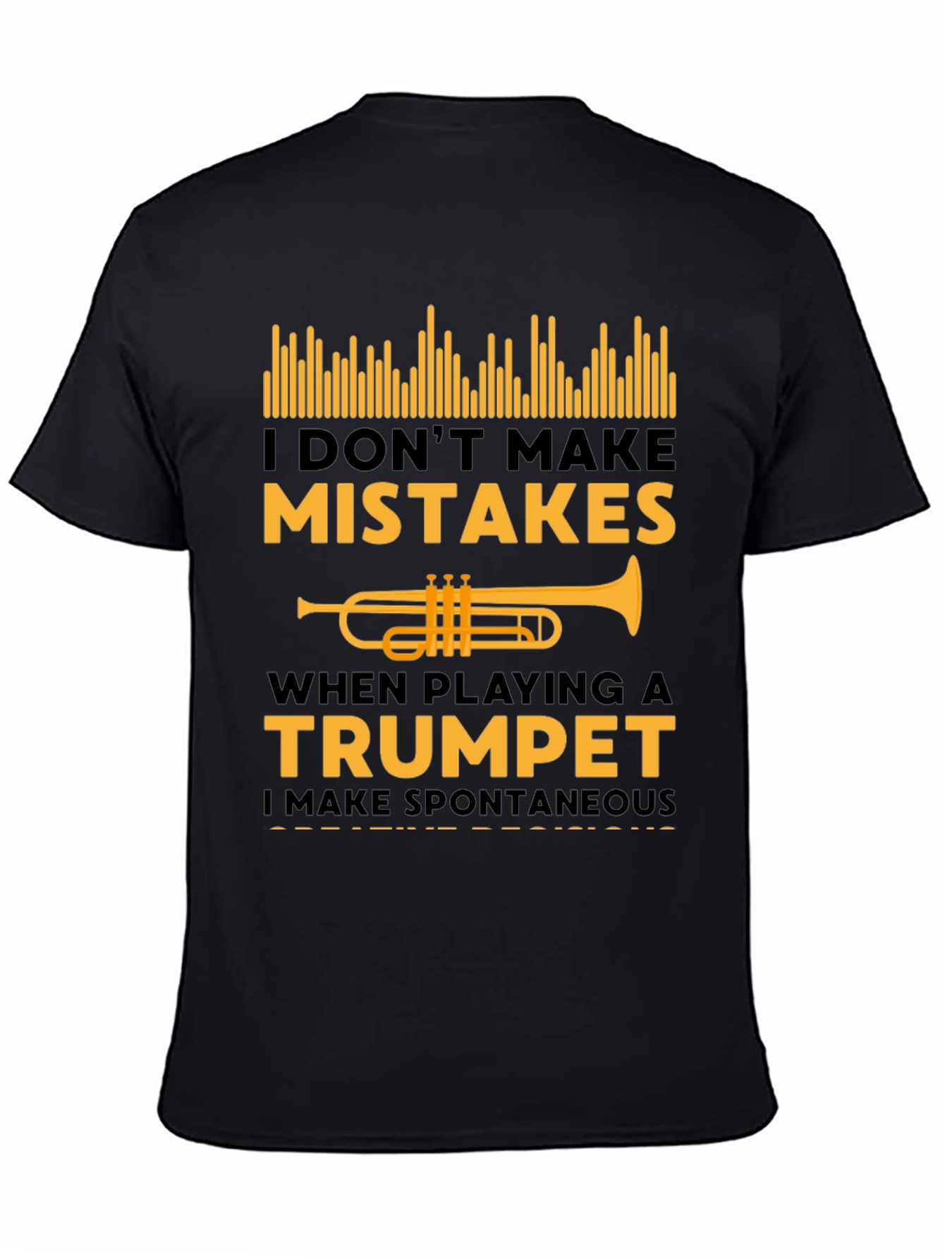 Trumpet Player Black T-Shirt - Spontaneous Notes