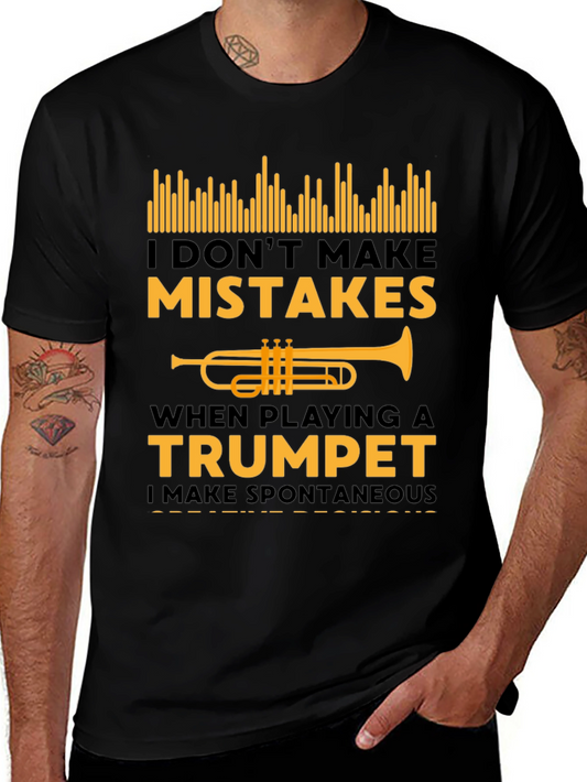 Trumpet Player Black T-Shirt - Spontaneous Notes