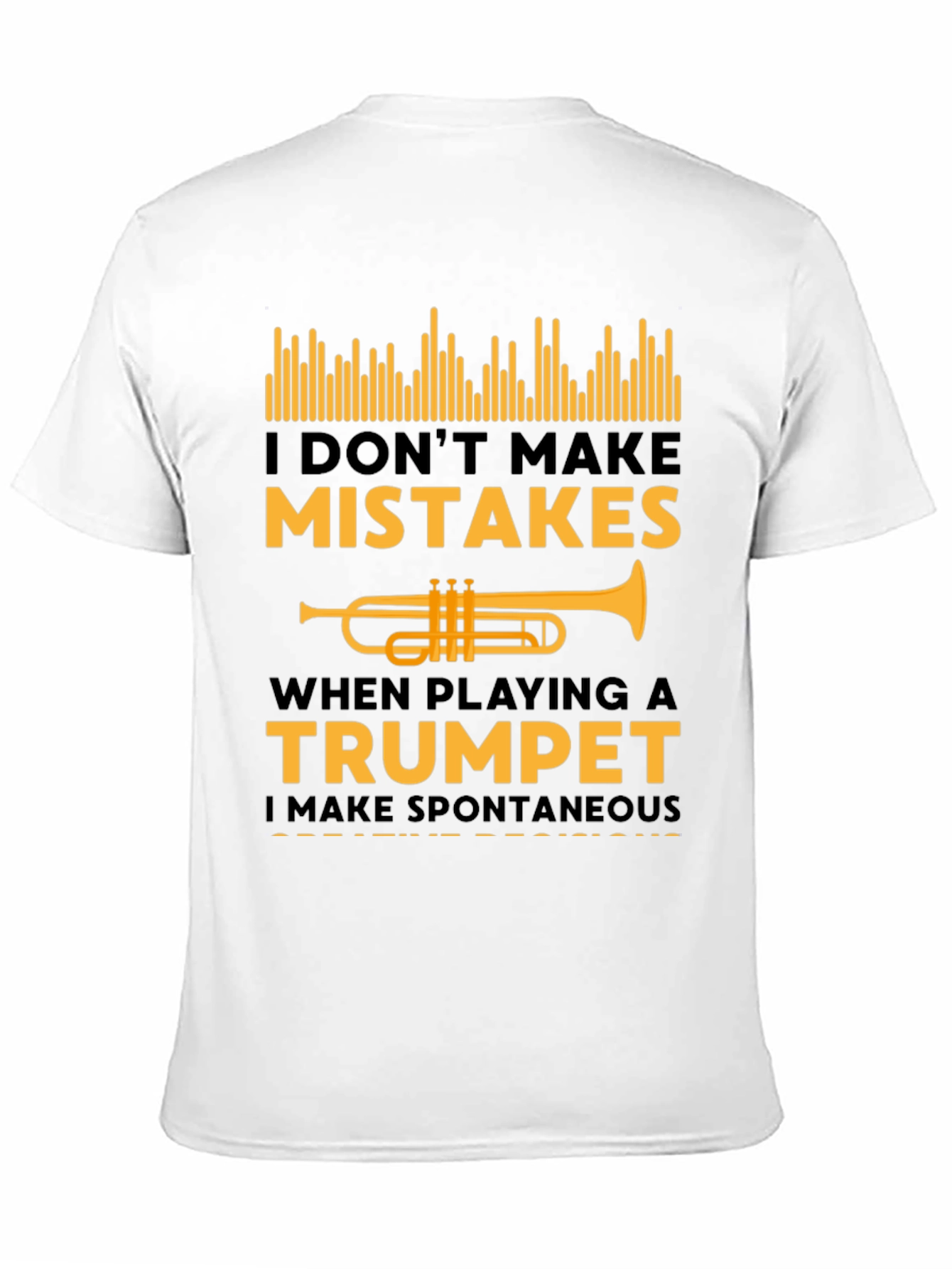 Trumpet Player Black T-Shirt - Spontaneous Notes