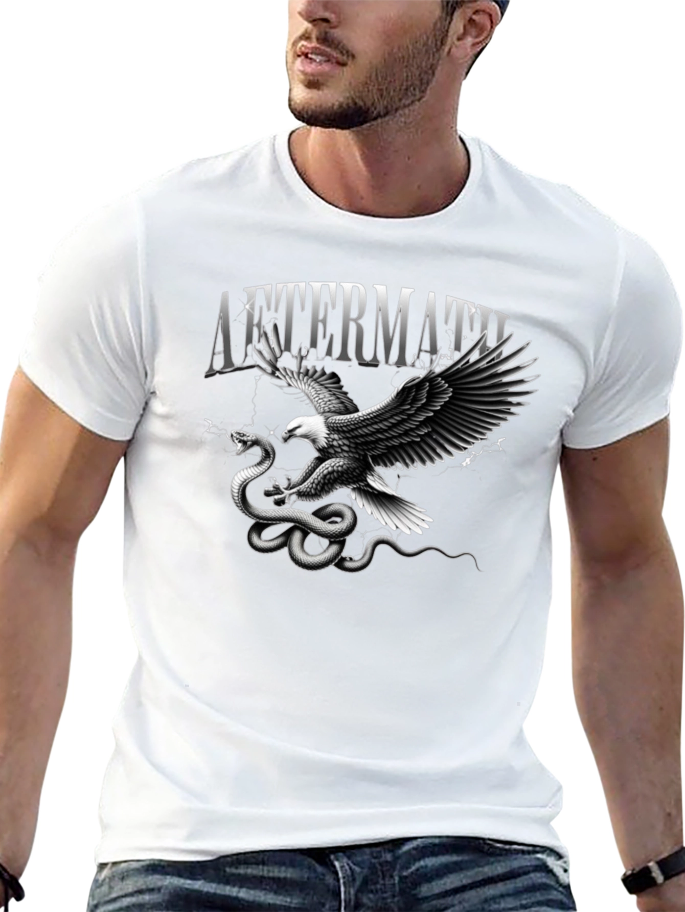 Aftermath Eagle vs Snake Black T-Shirt