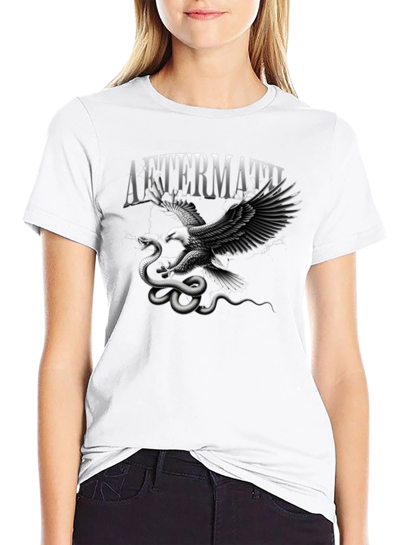Aftermath Eagle vs Snake Black T-Shirt