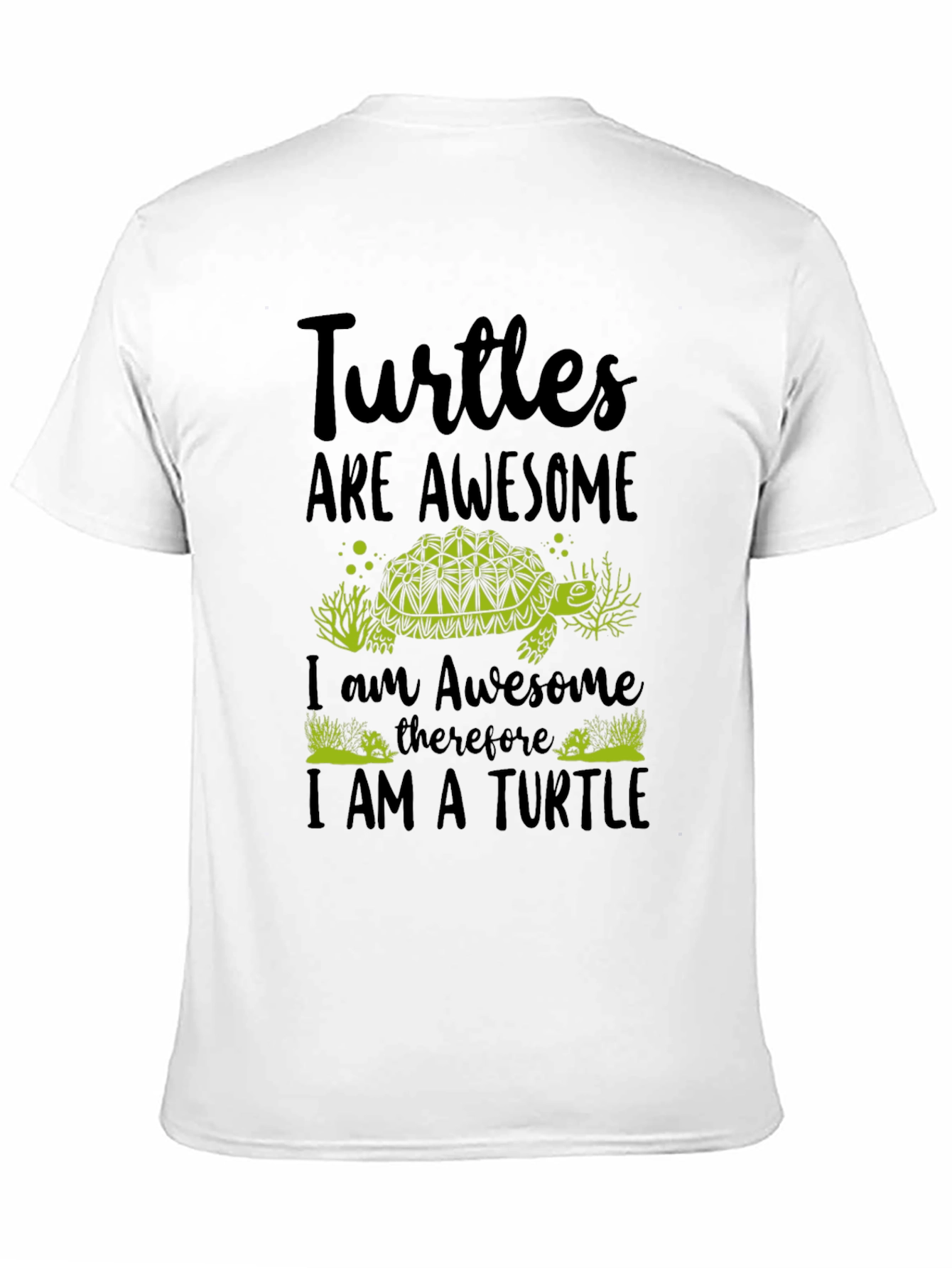 Awesome Turtle Graphic Tee - Black T-Shirt