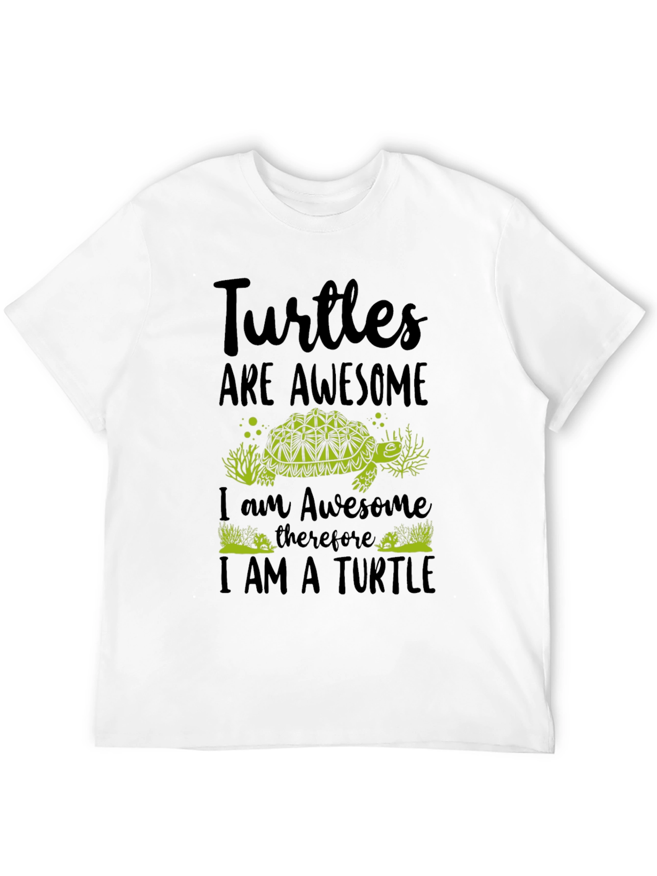 Awesome Turtle Graphic Tee - Black T-Shirt