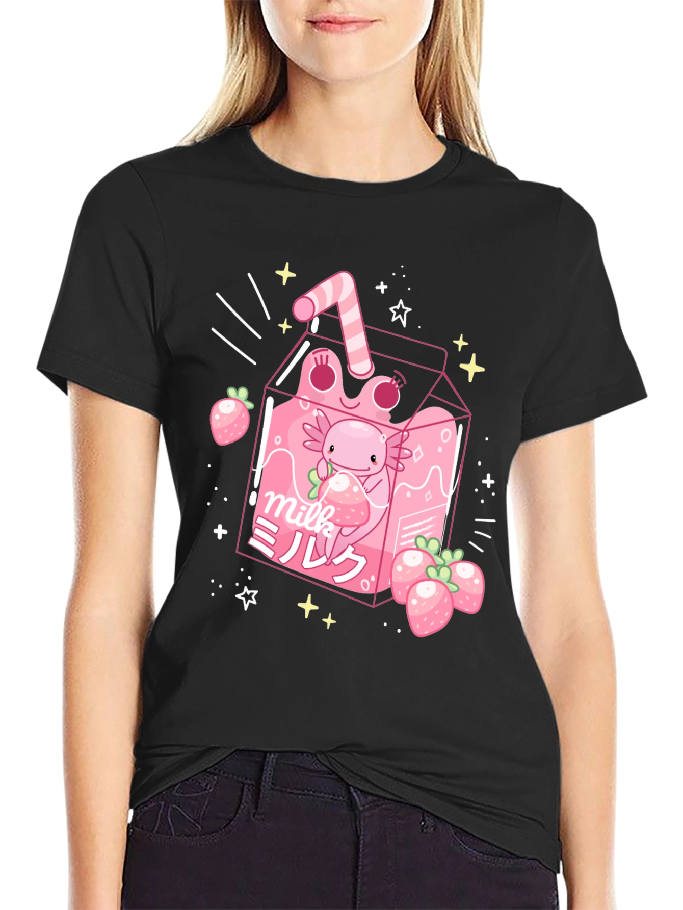 Strawberry Milk Axolotl T-Shirt