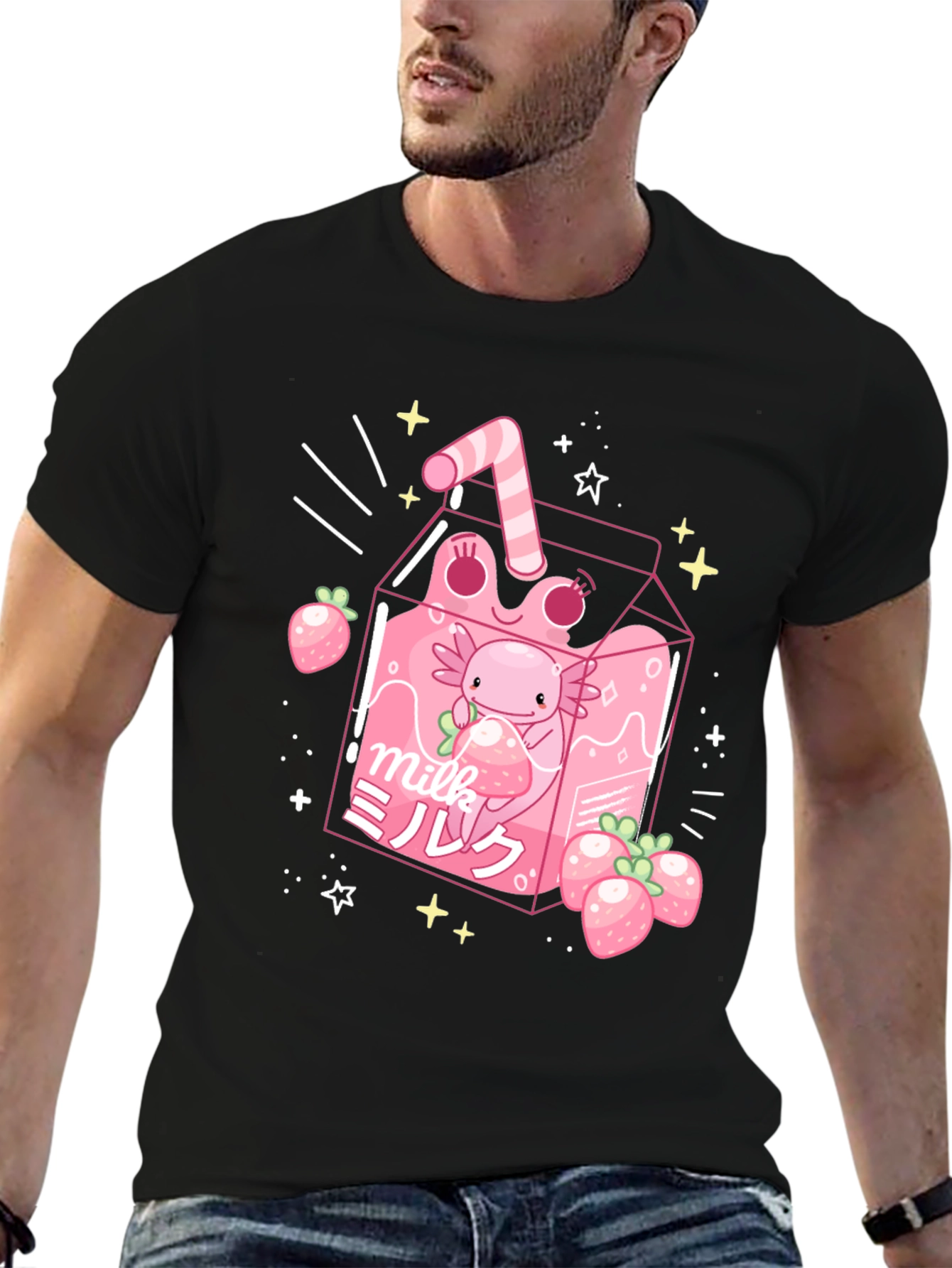 Strawberry Milk Axolotl T-Shirt
