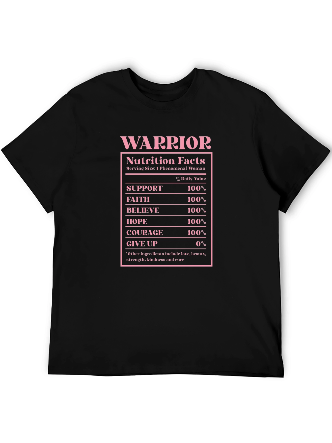 Warrior Nutrition Facts Graphic Tee