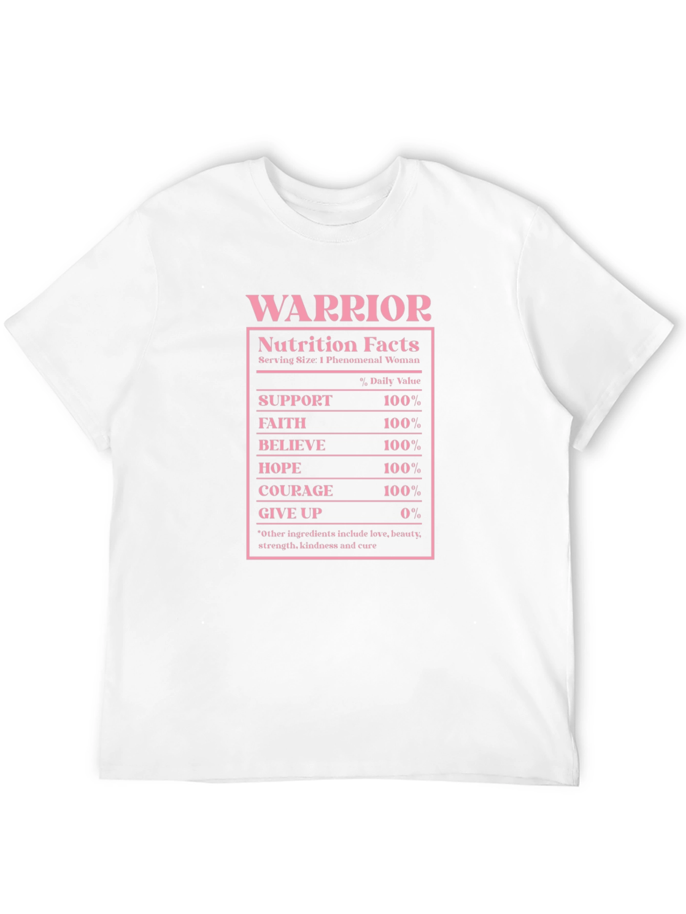 Warrior Nutrition Facts Graphic Tee