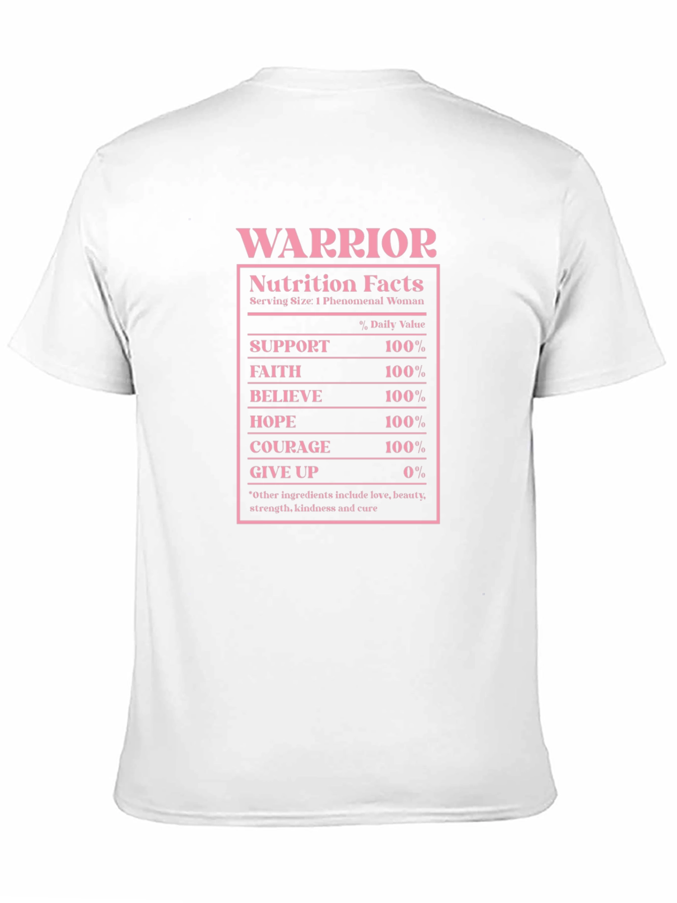 Warrior Nutrition Facts Graphic Tee