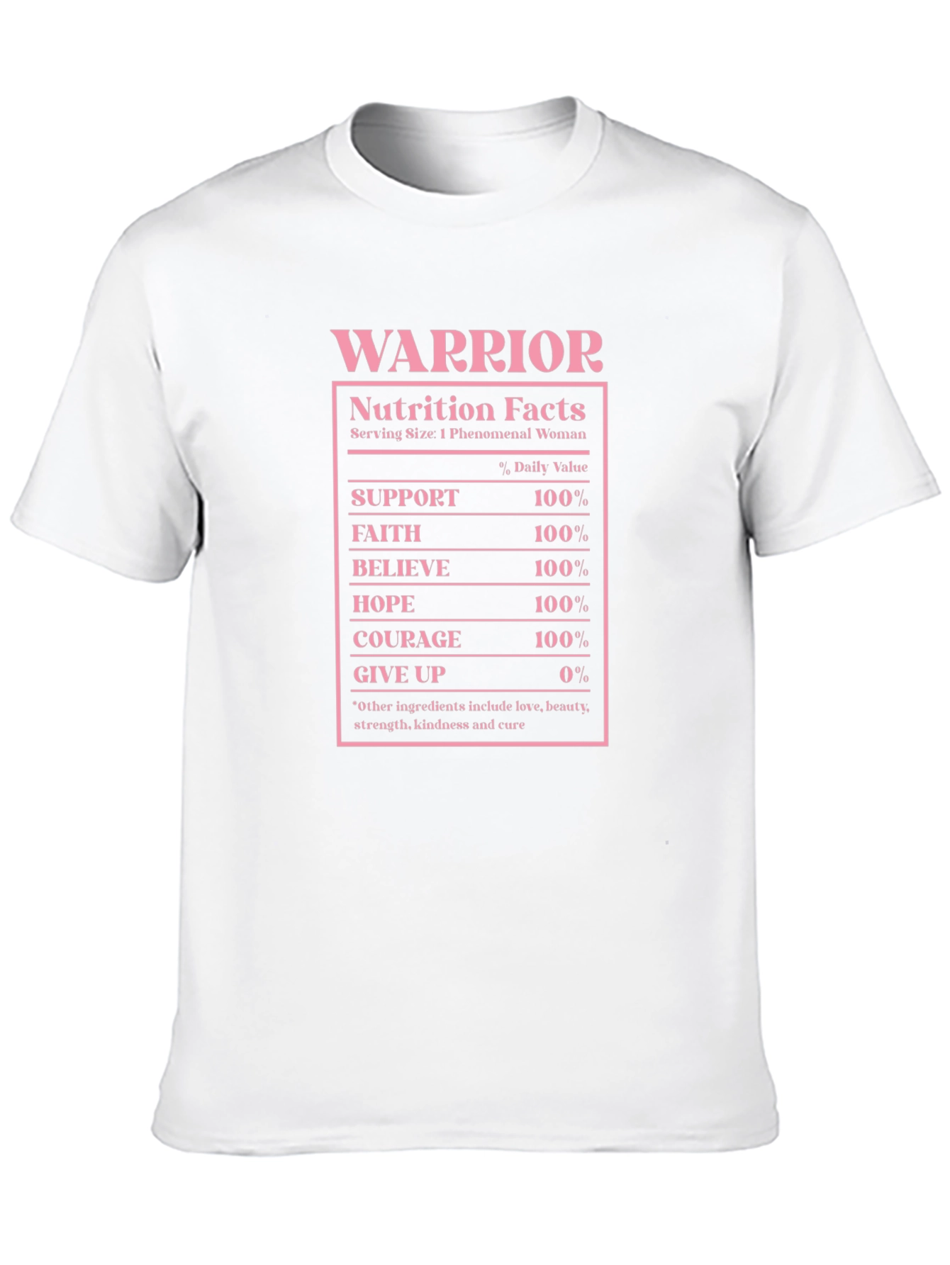 Warrior Nutrition Facts Graphic Tee