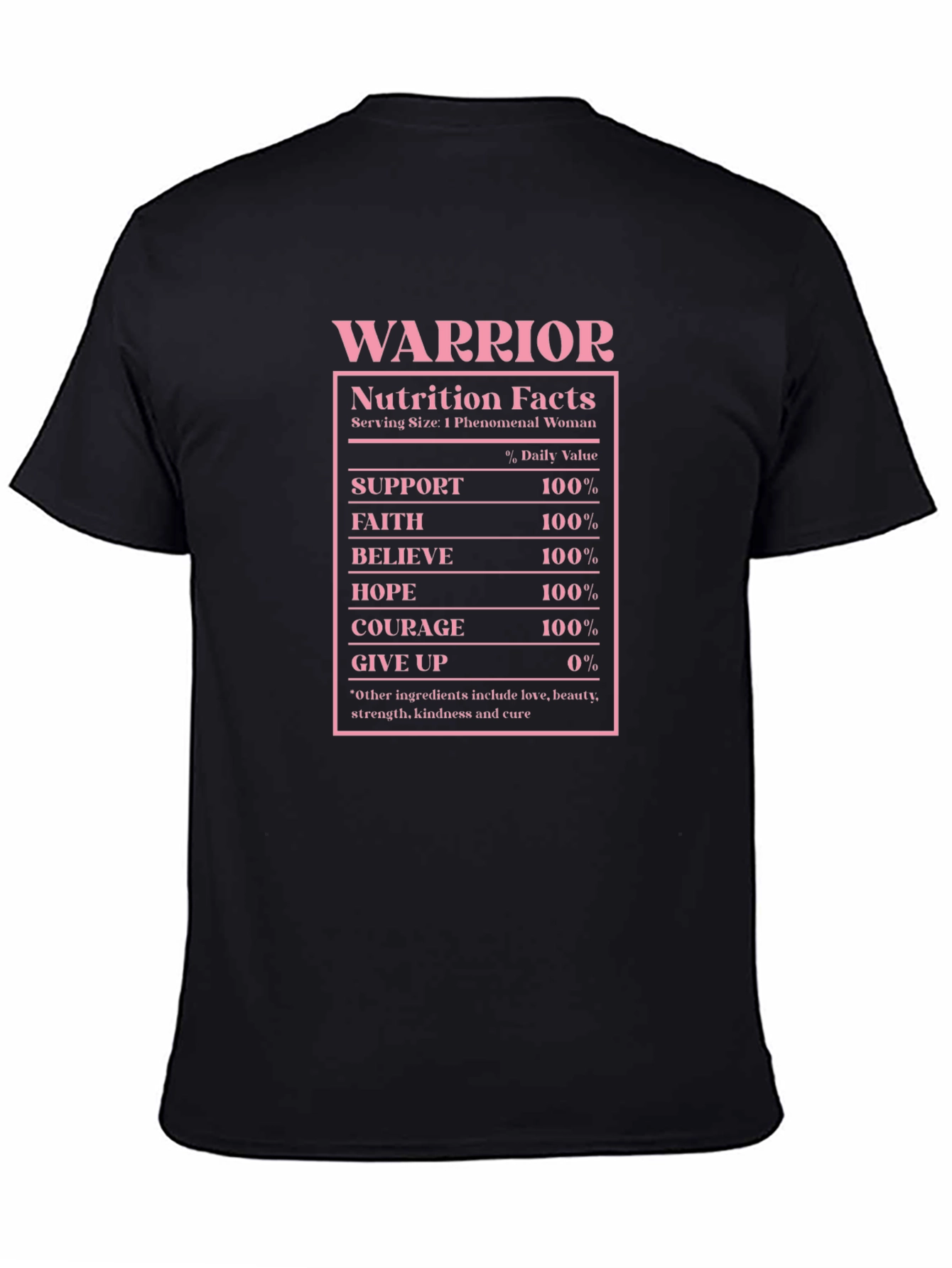 Warrior Nutrition Facts Graphic Tee