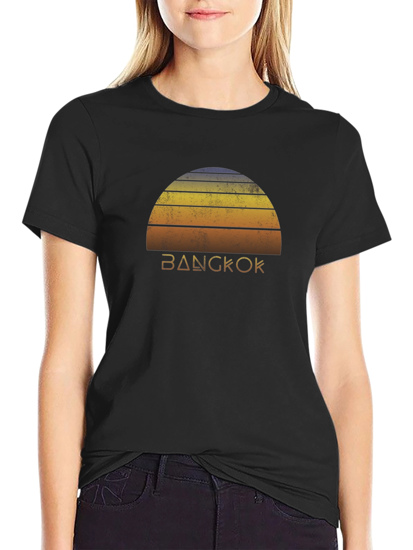 Bangkok Retro Sunset Graphic T-Shirt
