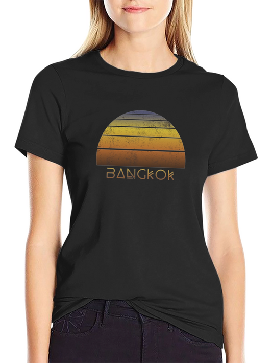 Bangkok Retro Sunset Graphic T-Shirt