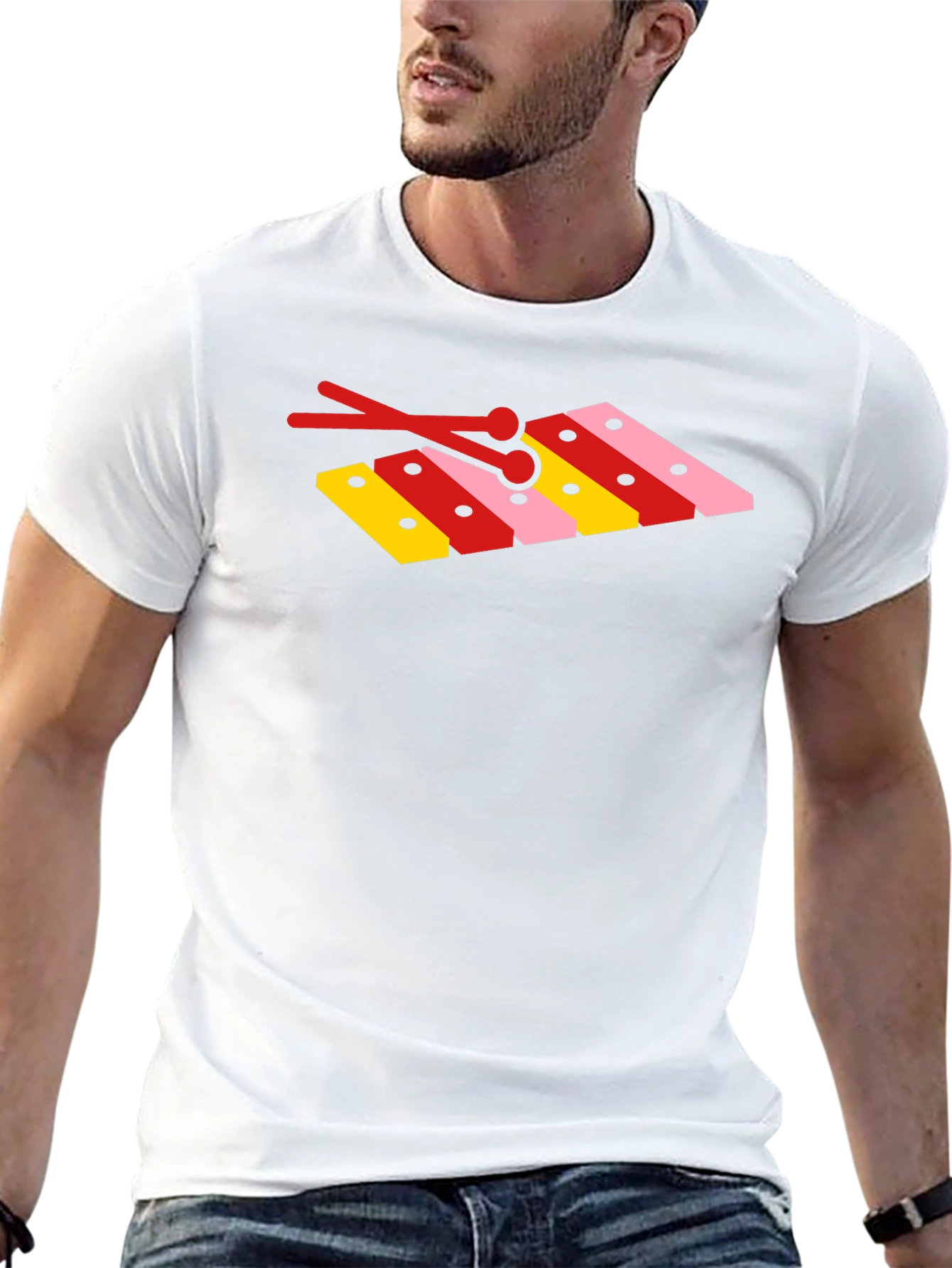 Musical Xylophone Graphic Tee - Black