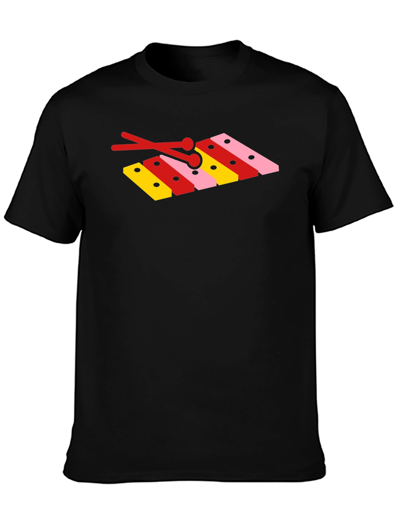 Musical Xylophone Graphic Tee - Black