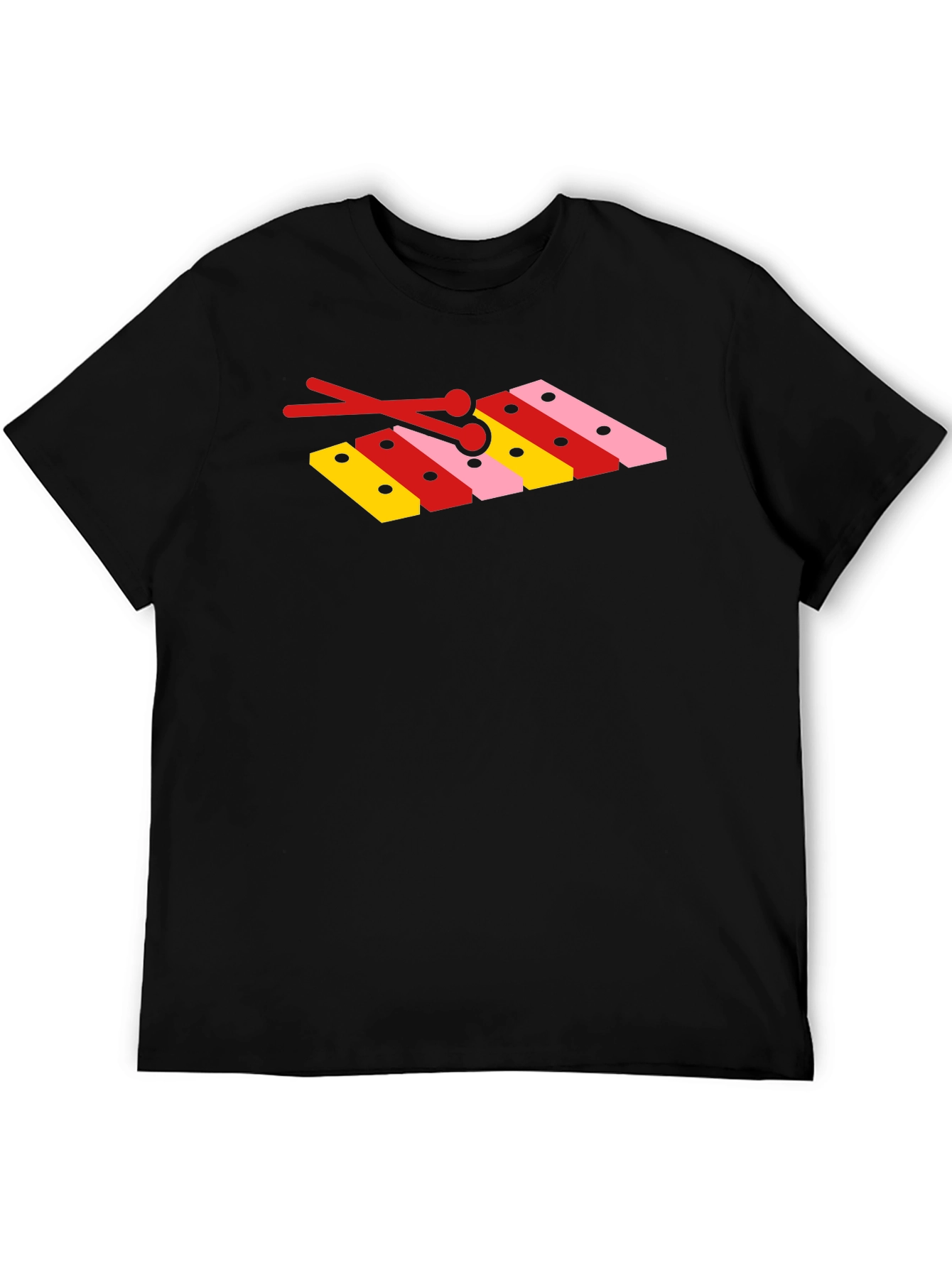 Musical Xylophone Graphic Tee - Black