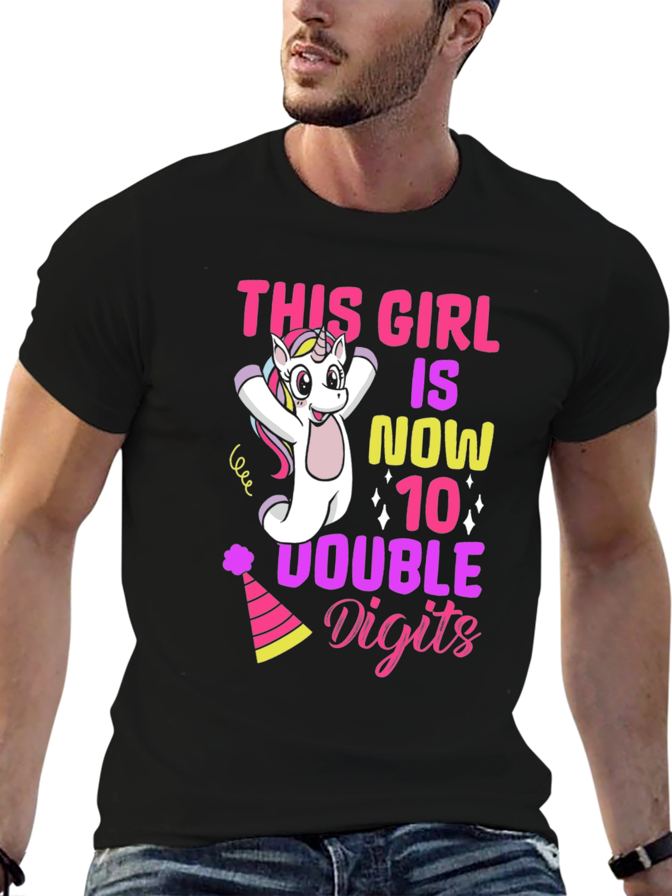Girls 10th Birthday Unicorn T-Shirt