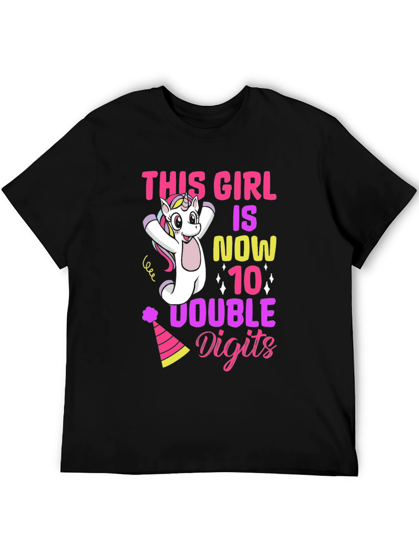 Girls 10th Birthday Unicorn T-Shirt