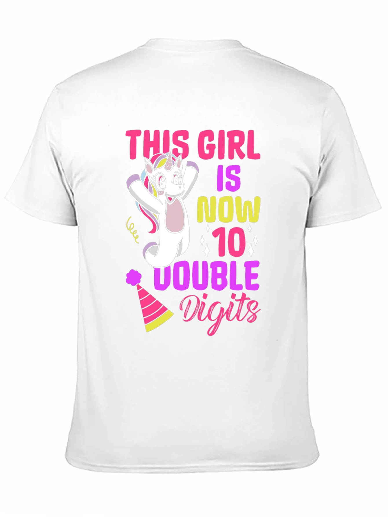 Girls 10th Birthday Unicorn T-Shirt